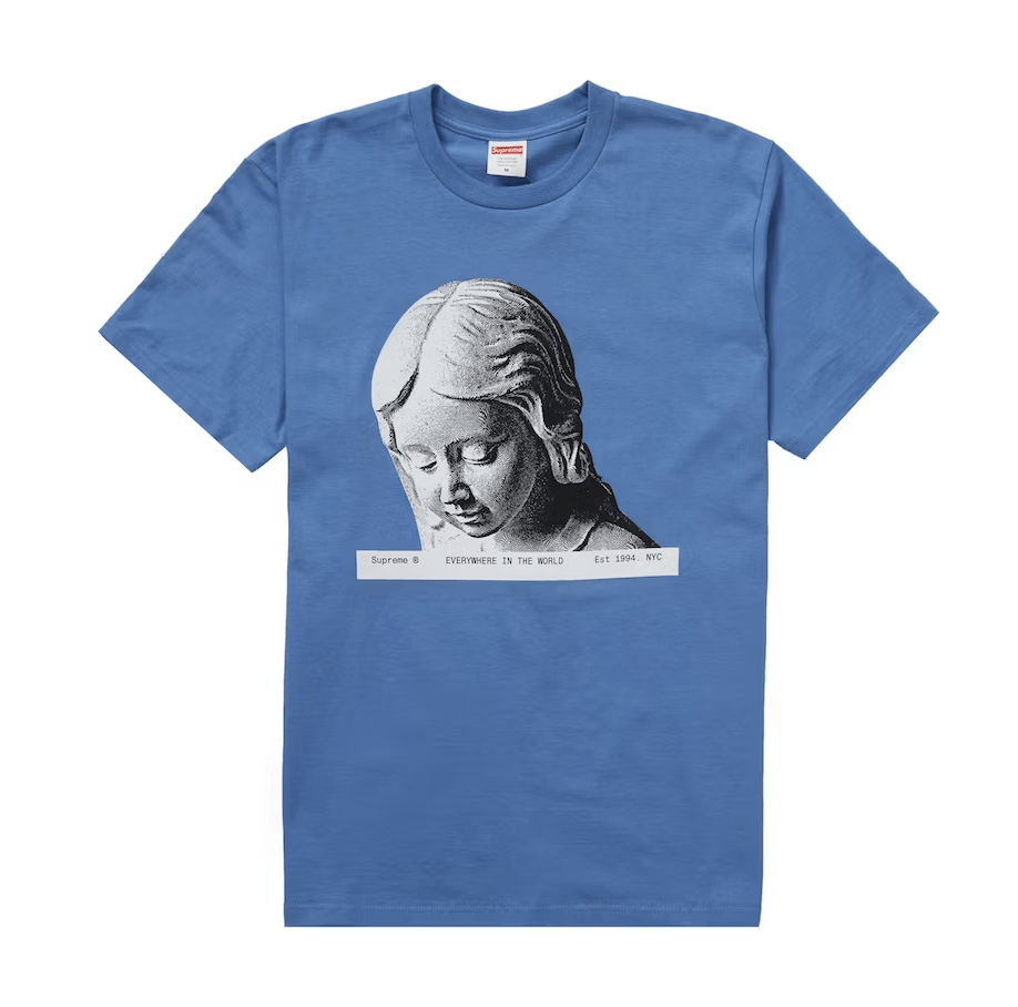 Supreme Supreme Maude Tee Dusty Blue w/ Sticker | Grailed