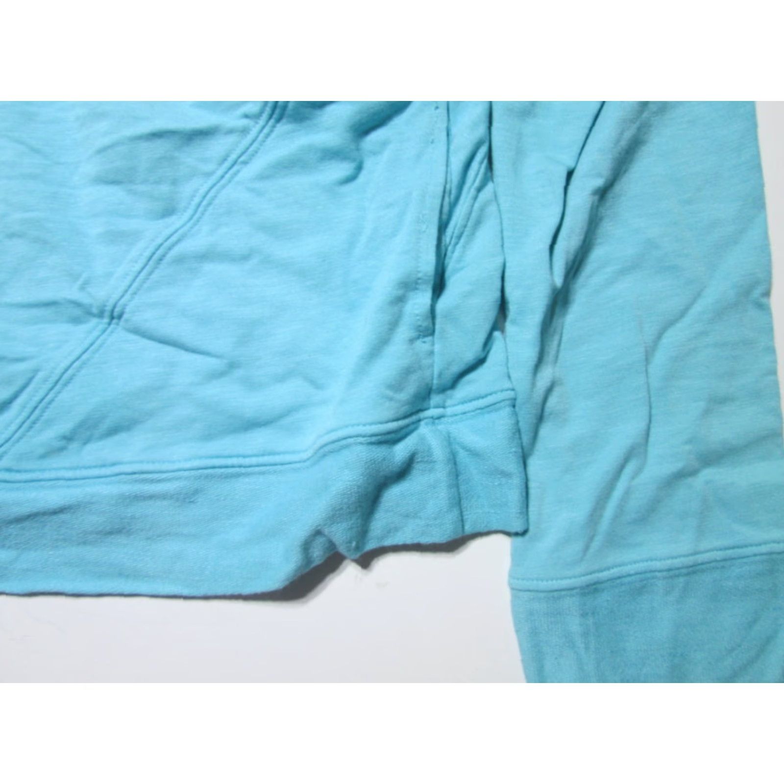 Vintage Fresh Produce Womens Basic Jacket Blue Outerwear L Size Blue Pockets Zip Casual Long Sleeve Solid Pattern Jacket Size L / US 10 / IT 46 - 4 Thumbnail