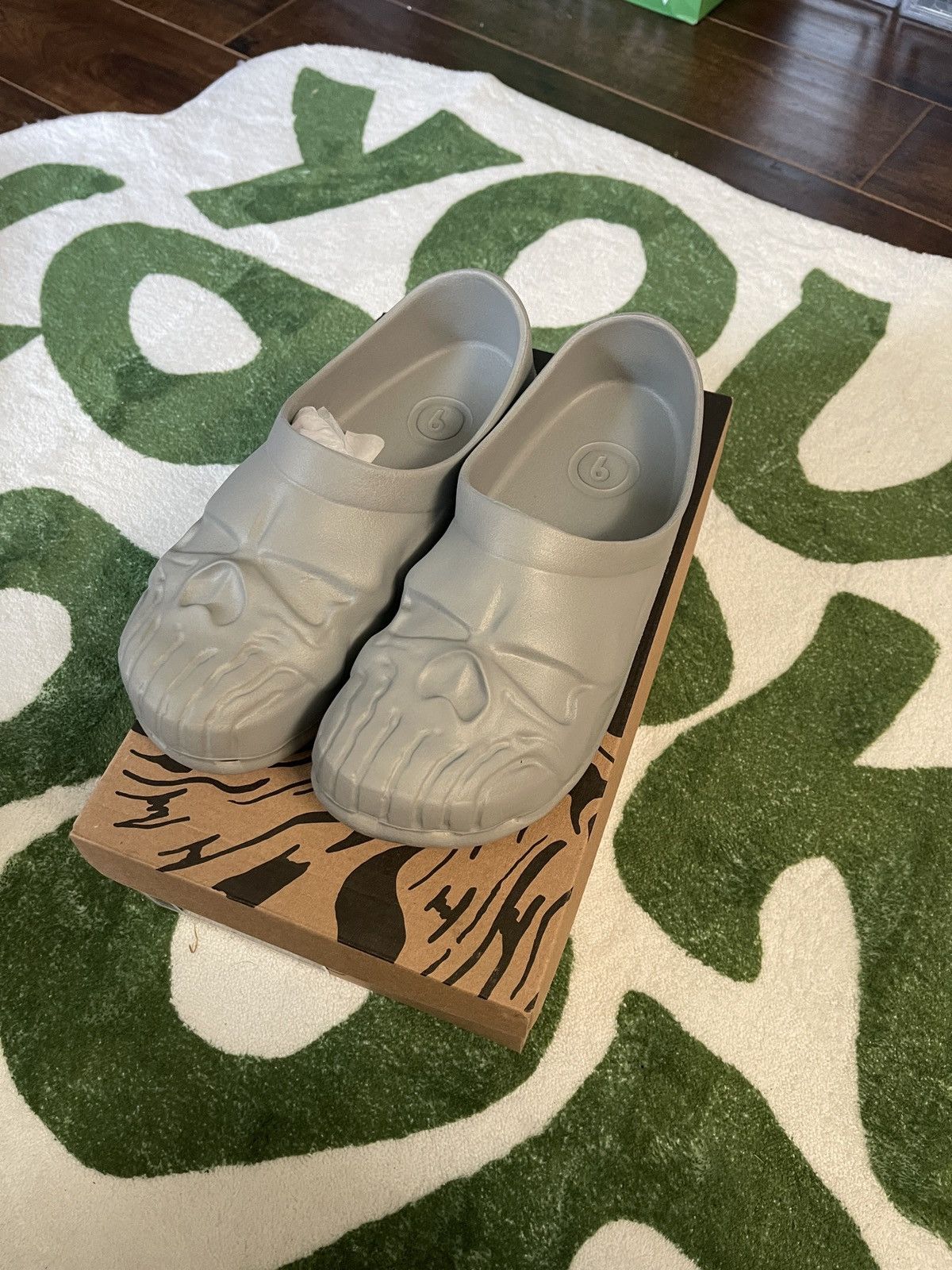 image of Sold Out! Warren Lotas The Obligatory Foam Shoes Skull in Grey, Men's (Size 9)