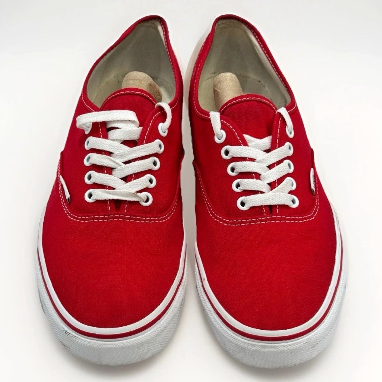 Vans VANS Authentic Classic Skate Shoes Men’s 11 Red Canvas Low Top Mens Shoes Sneaker Athletic Shoes Size US L / EU 52-54 / 3 - 2 Thumbnail