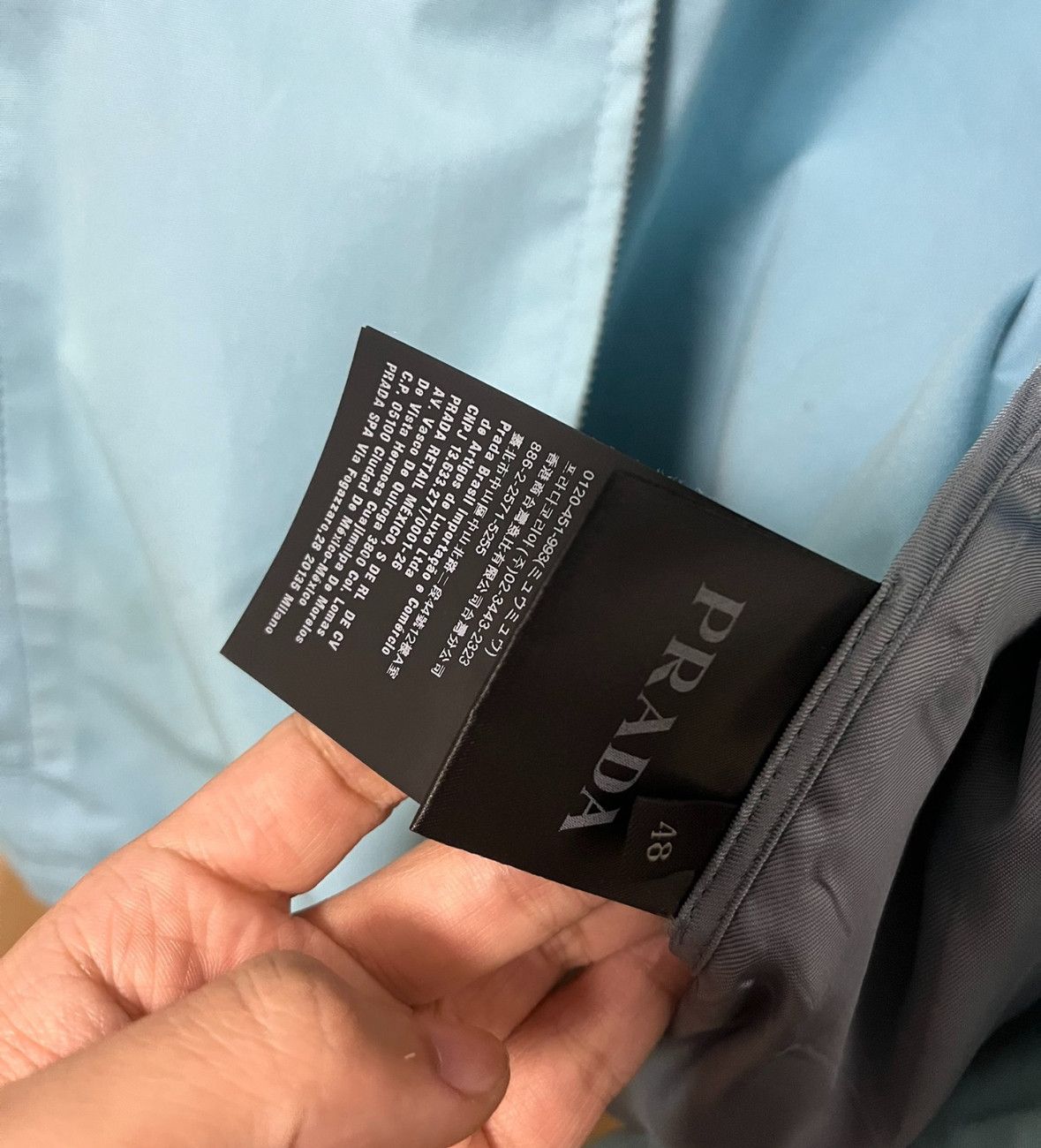 Prada Prada babyblue zip jacket Size US M / EU 48-50 / 2 - 4 Thumbnail