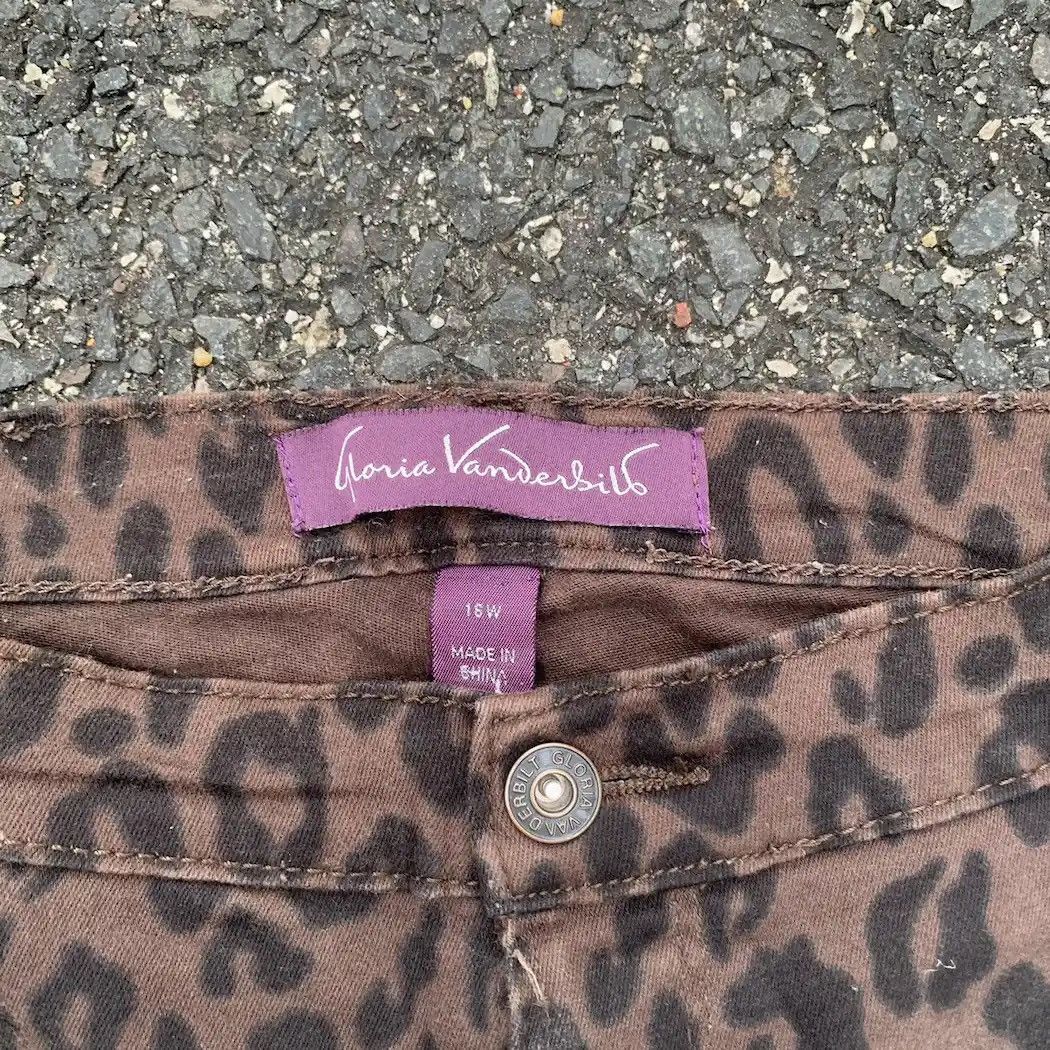 Art Comes First × Japanese Brand Gloria Vandesilb Stretchable Pants Leopard Pattern Pants Size US 34 / EU 50 - 7 Thumbnail