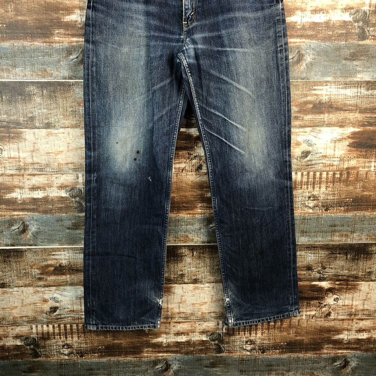 Levi's Levis 502 Blue ripped distressed Denim Pants #A2605 Size US 33 - 3 Thumbnail