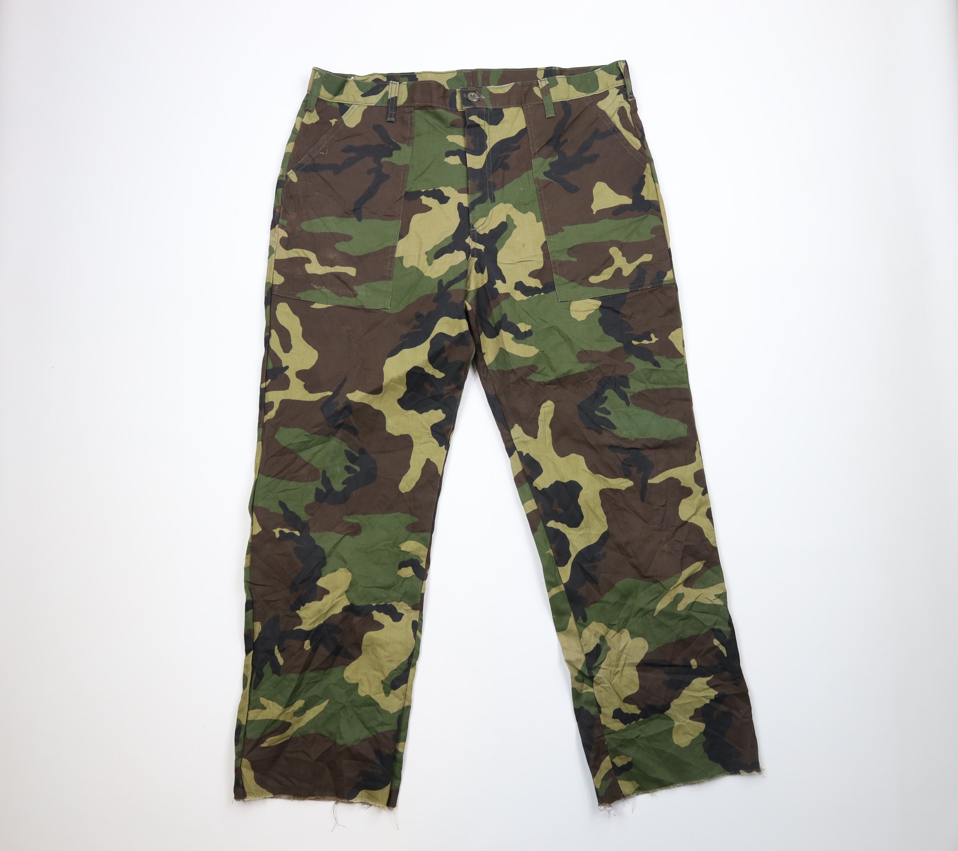 Vintage 70s Streetwear Wide Leg Camouflage Pants USA