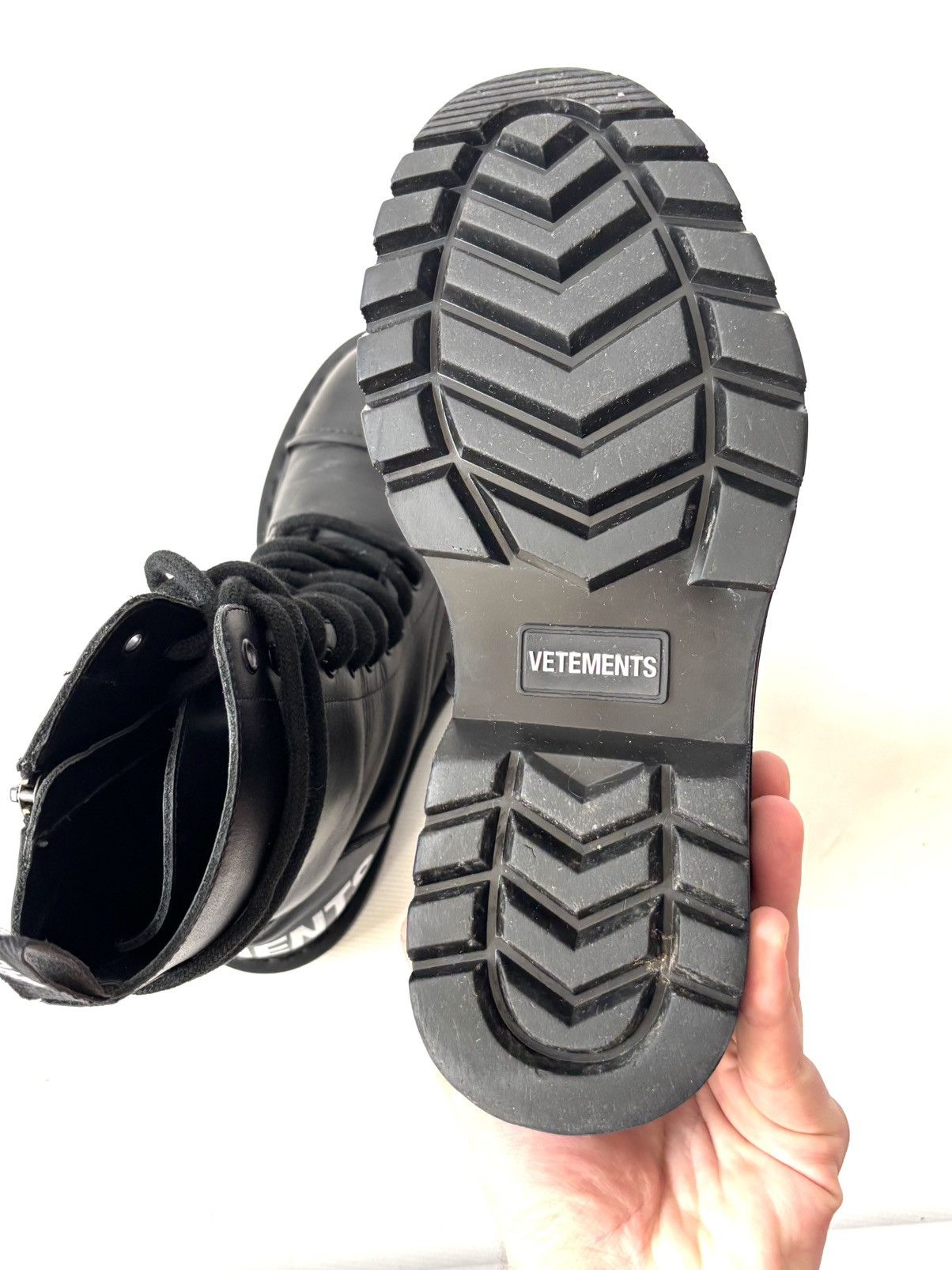Vetements Vetements Combat Leather Boots Size US 8 / IT 38 - 8 Thumbnail