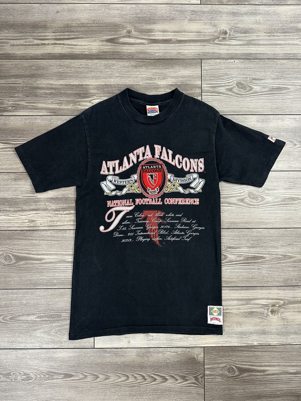 NFL Vintage 90’s Atlanta Falcons Nutmeg Mills T Shirt Size US L / EU 52-54 / 3 - 1 Thumbnail