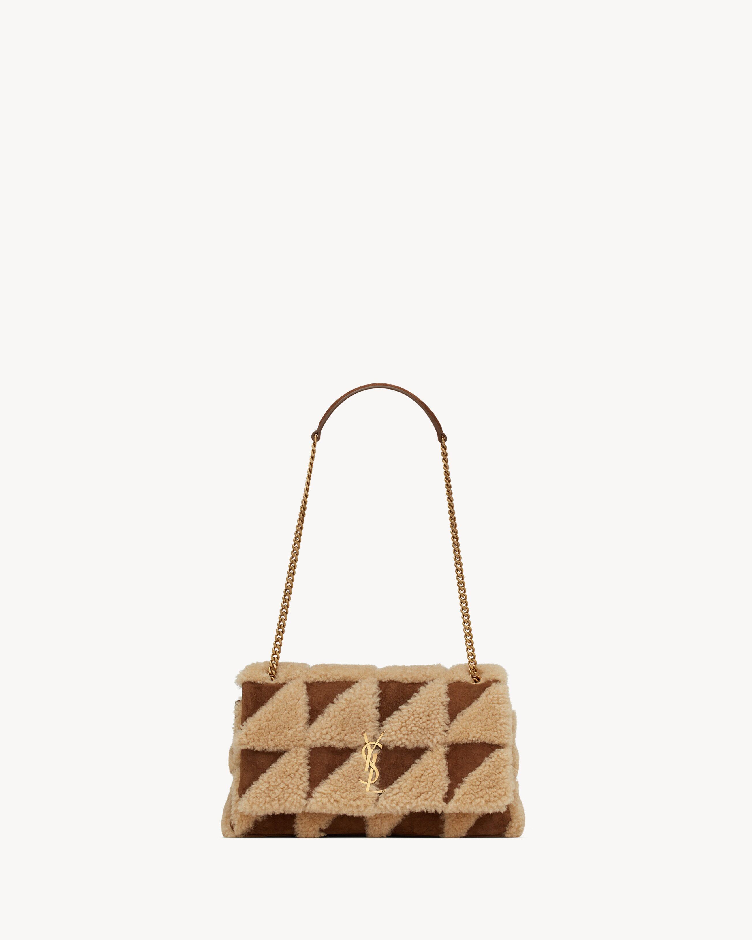 Saint Laurent Paris o1bcso1str0325 Size:OS/Jamie Shearling in Natural/Beige Size ONE SIZE - 1 Thumbnail