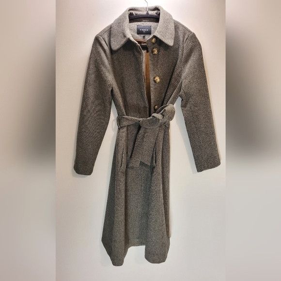 FRNCH Frnch Paris Trenchcoat In Gray Houndstooth Like Print - S Size S / US 4 / IT 40 - 1 Thumbnail