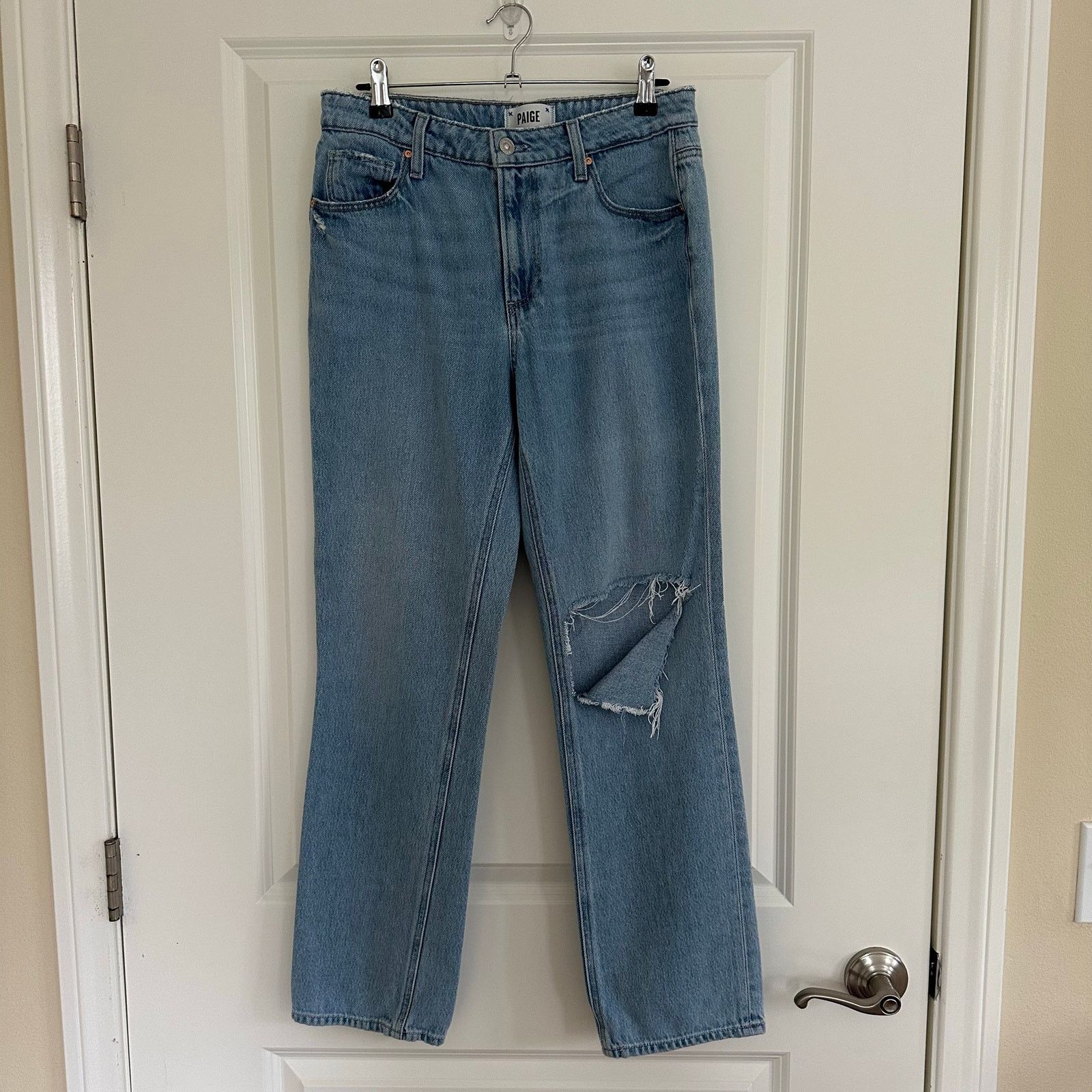 Paige Paige Denim Noella Straight Relaxed Medium Light Wash 27x29 Size 27" / US 4 / IT 40 - 1 Thumbnail