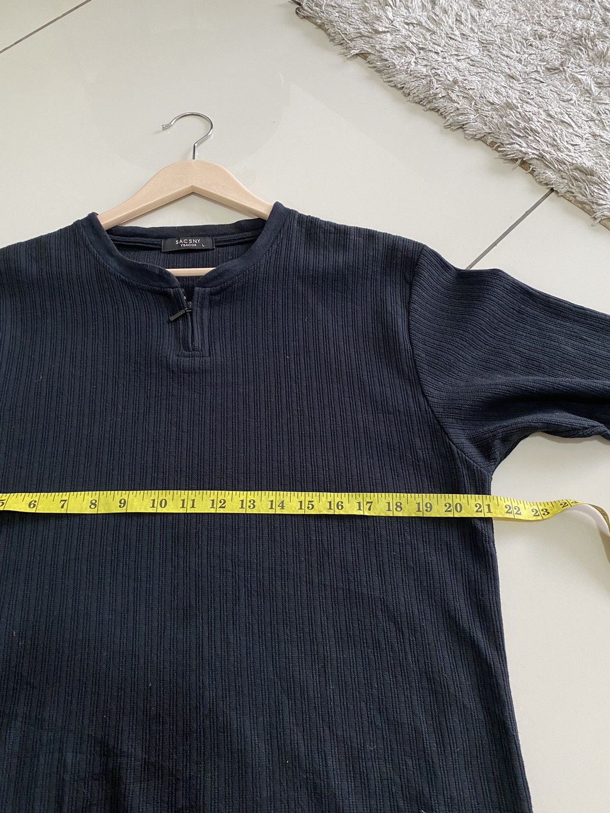 Yohji Yamamoto Saucony by Yohji Yamamoto Long Sleeve Zipper T Shirt Size US L / EU 52-54 / 3 - 14 Thumbnail