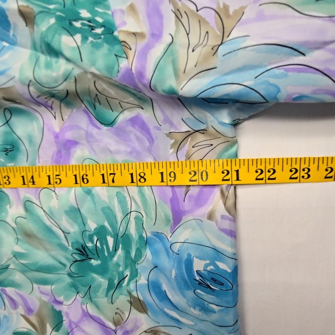 Vintage Vintage Laura Mae Floral Blue Short Sleeve Womens XL Shirt Size XL / US 12-14 / IT 48-50 - 8 Thumbnail