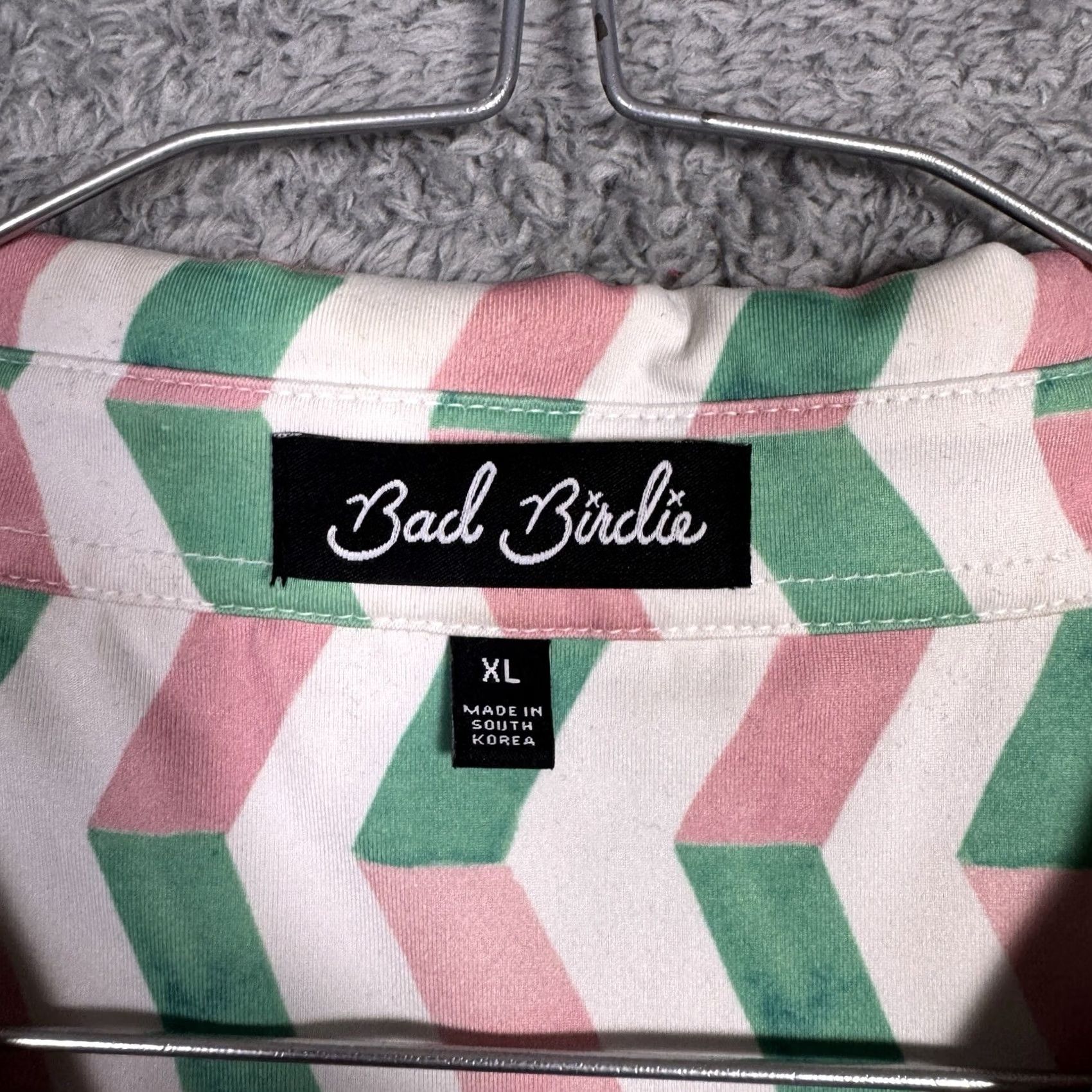 Vintage Bad Birdie Polo Shirt Men’s XL Watermelon Geometric All Over Beach Shirt Size US XL / EU 56 / 4 - 6 Thumbnail