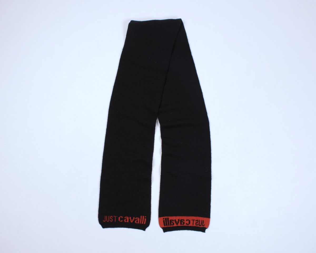 Designer × Just Cavalli JUST CAVALLI Wool Black Scarf Size ONE SIZE - 5 Thumbnail