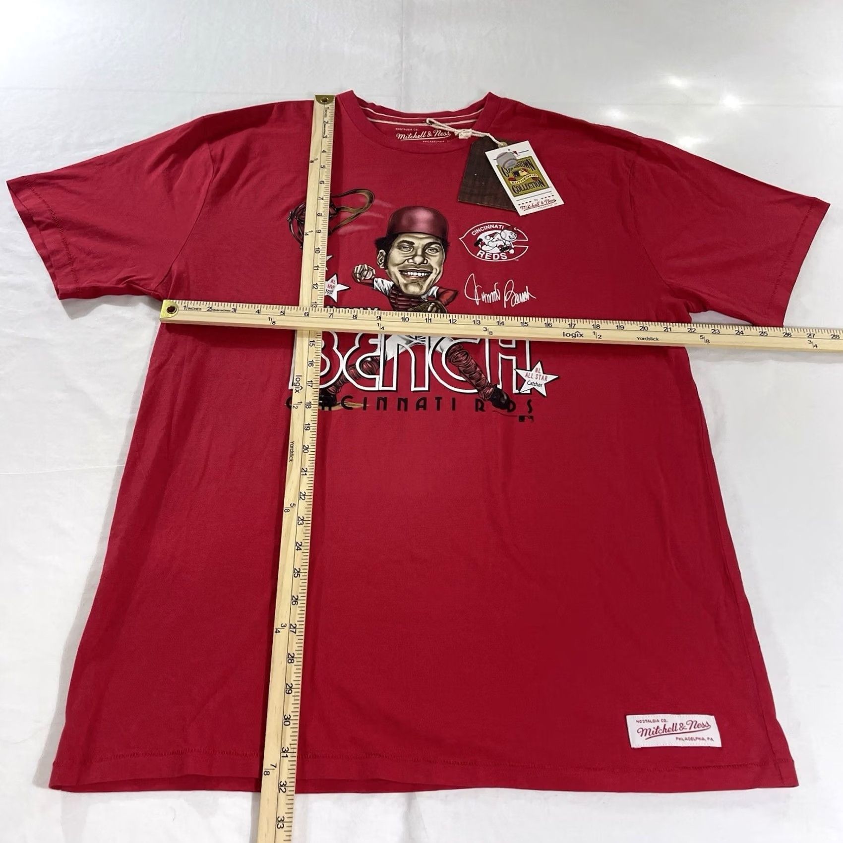 Mitchell & Ness Mitchell and Ness T-Shirt Cincinnati Reds Johnny Bench All Star 2XL Red Graphic Shirts & Tops Mens Size US XXL / EU 58 / 5 - 2 Thumbnail