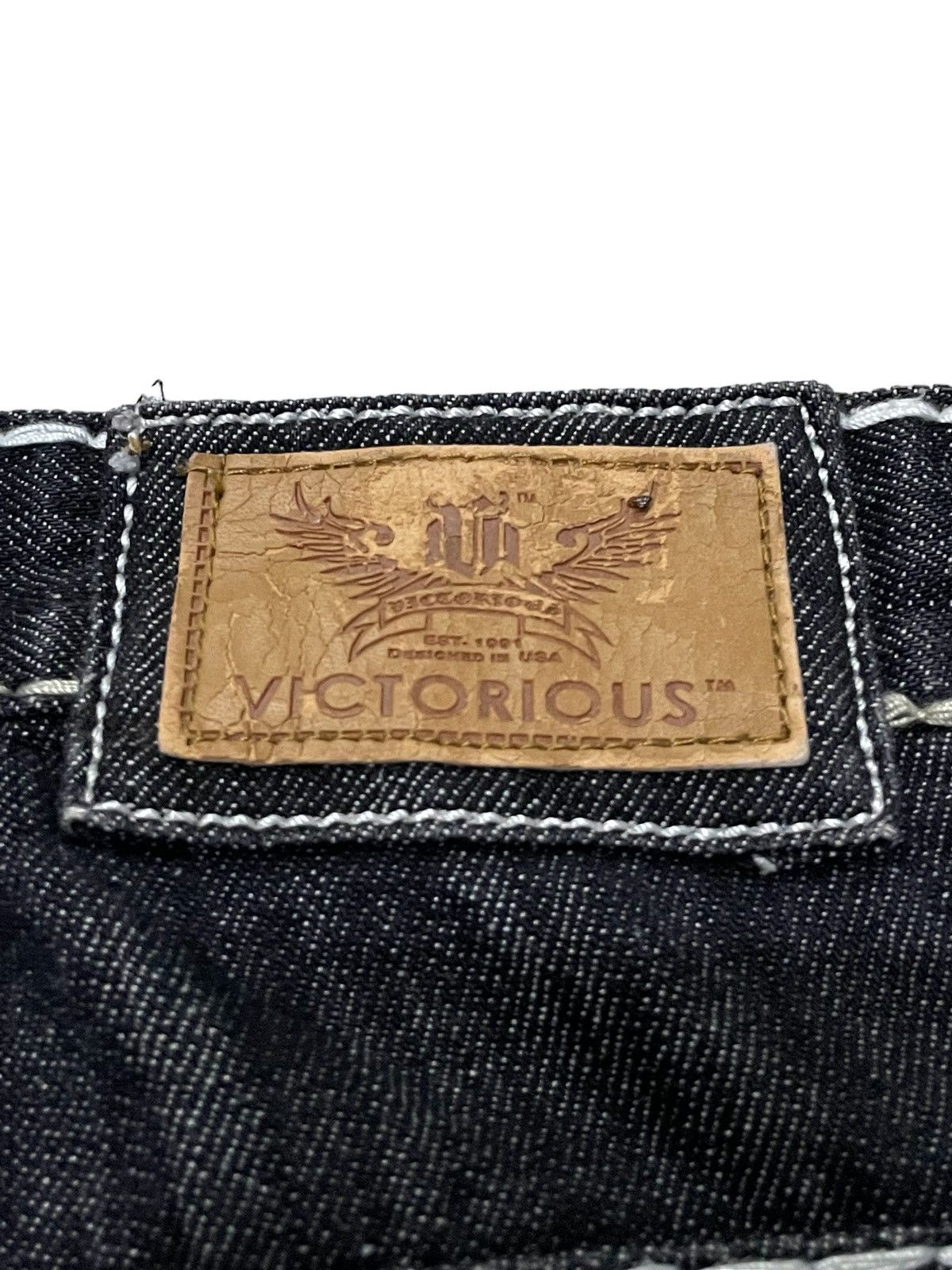 Designer × Japanese Brand Victorious Japan Heavy Thick Stitch Stud Large Poket Jeans Size US 34 / EU 50 - 20 Thumbnail