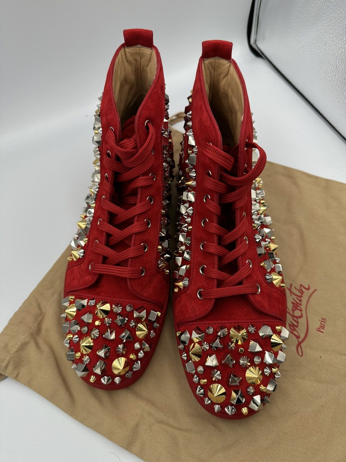 Christian Louboutin Christian Louboutin Red Spikes Size US 12.5 / EU 45-46 - 7 Thumbnail
