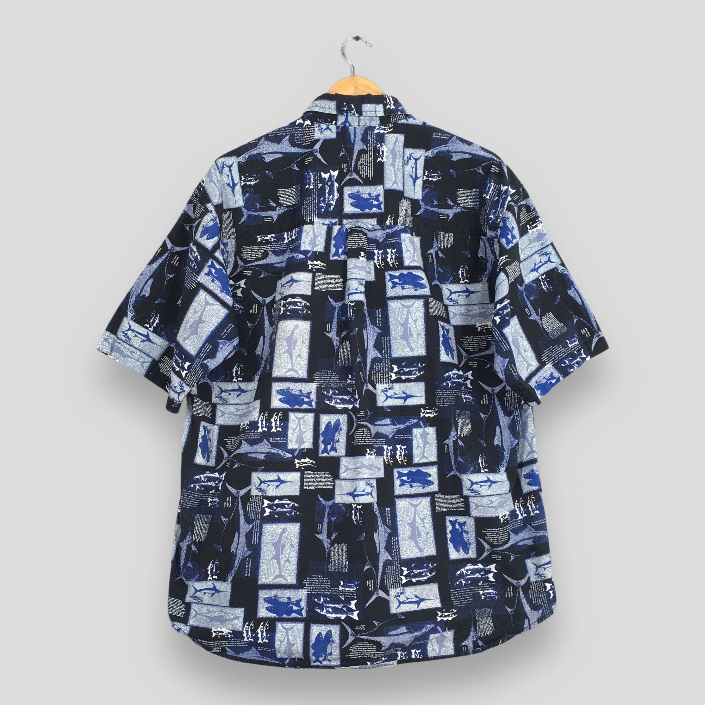 Columbia × Pineapple Connection Vintage Columbia Hawaiian Tuna Fish Overprint Shirt Large Size US L / EU 52-54 / 3 - 6 Thumbnail