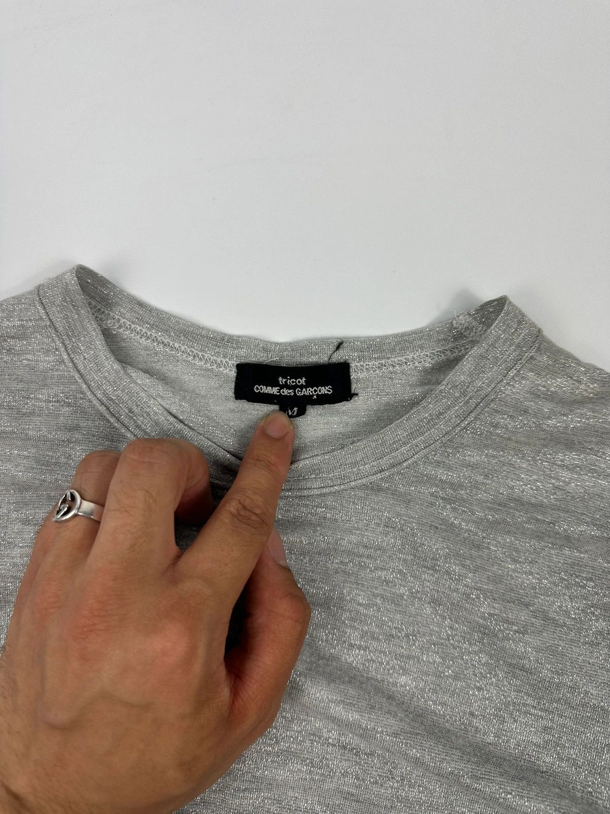 Comme des Garcons Comme Des Garçons Tricot AD2011 Grey Glitter Longsleeves Size M / US 6-8 / IT 42-44 - 4 Thumbnail