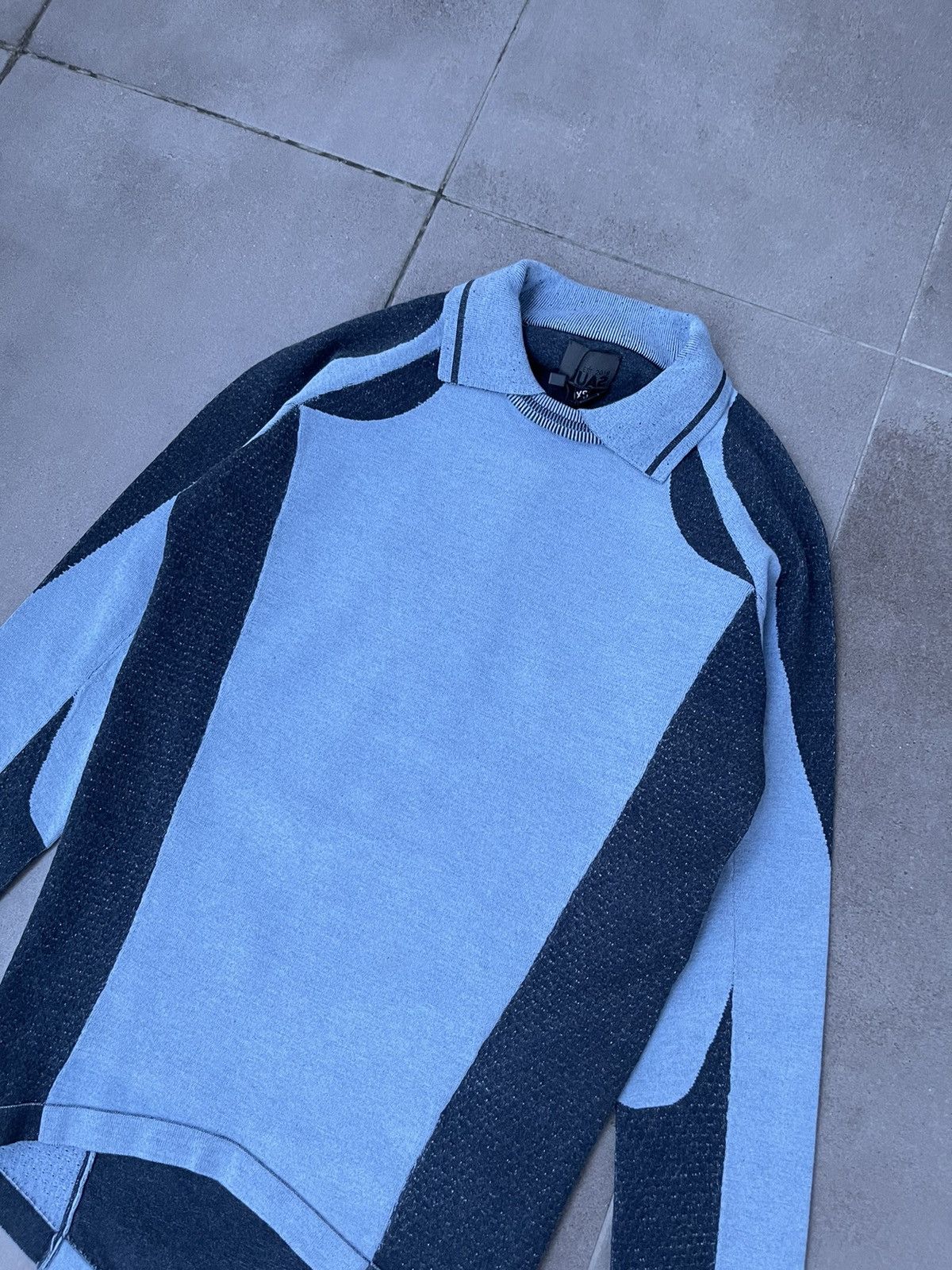 Saul Nash !DS! SS23 Saul Nash Blue Drop Stitch Polo Longsleeve Size US S / EU 44-46 / 1 - 11 Thumbnail