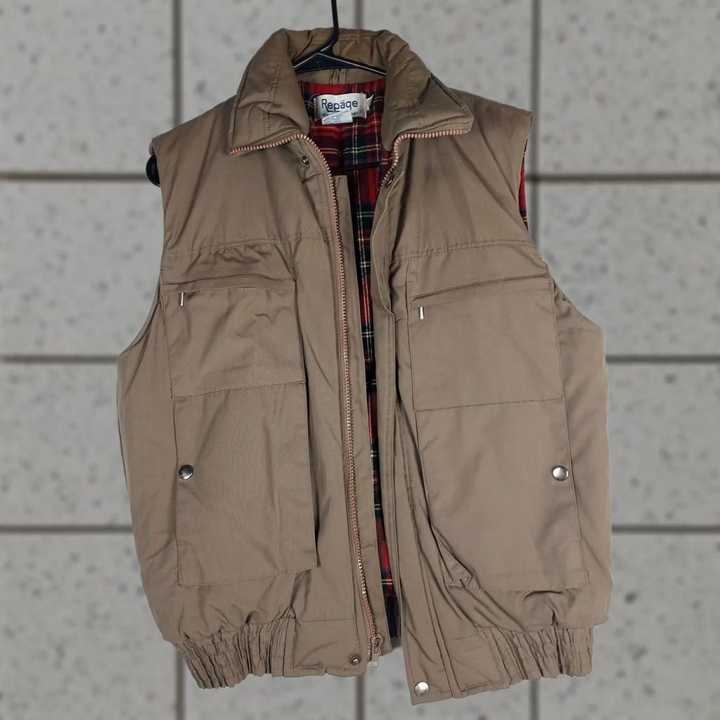 Vintage VINTAGE Repage Insulated Vest Mens Large Brown Plaid Lined Outdoor Workwear Regular Fit Size US L / EU 52-54 / 3 - 1 Thumbnail