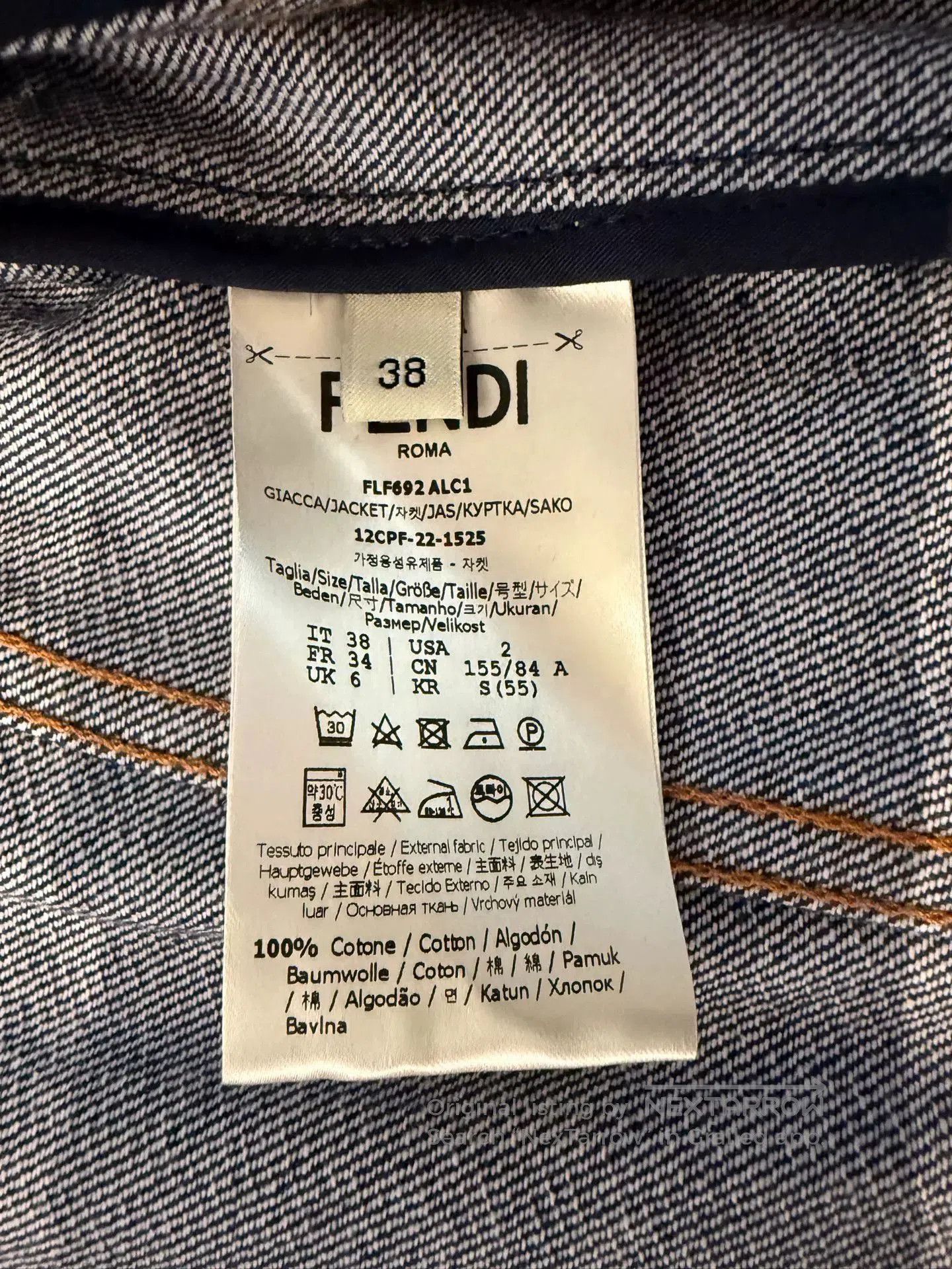 Fendi fendi blue denim jacket with tag. Size US S / EU 44-46 / 1 - 4 Thumbnail