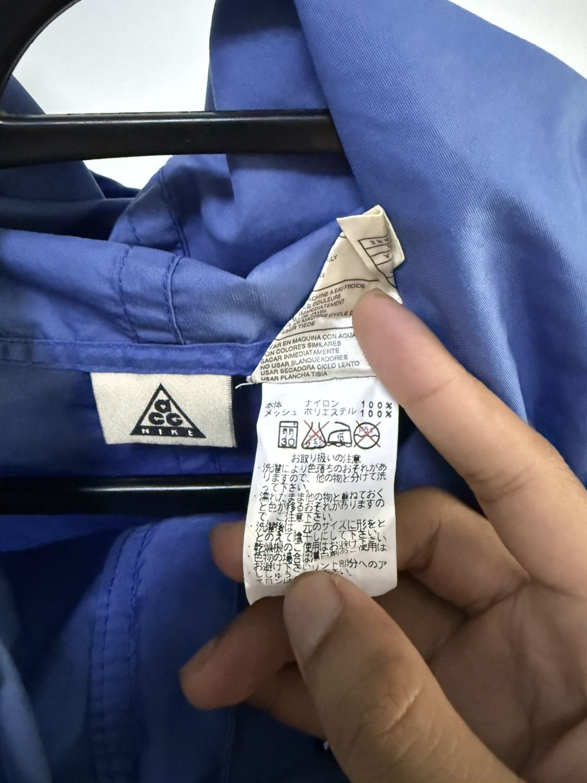 Nike ACG Nike ACG blue pullover anorak jacket black mesh pocket Size US L / EU 52-54 / 3 - 8 Thumbnail