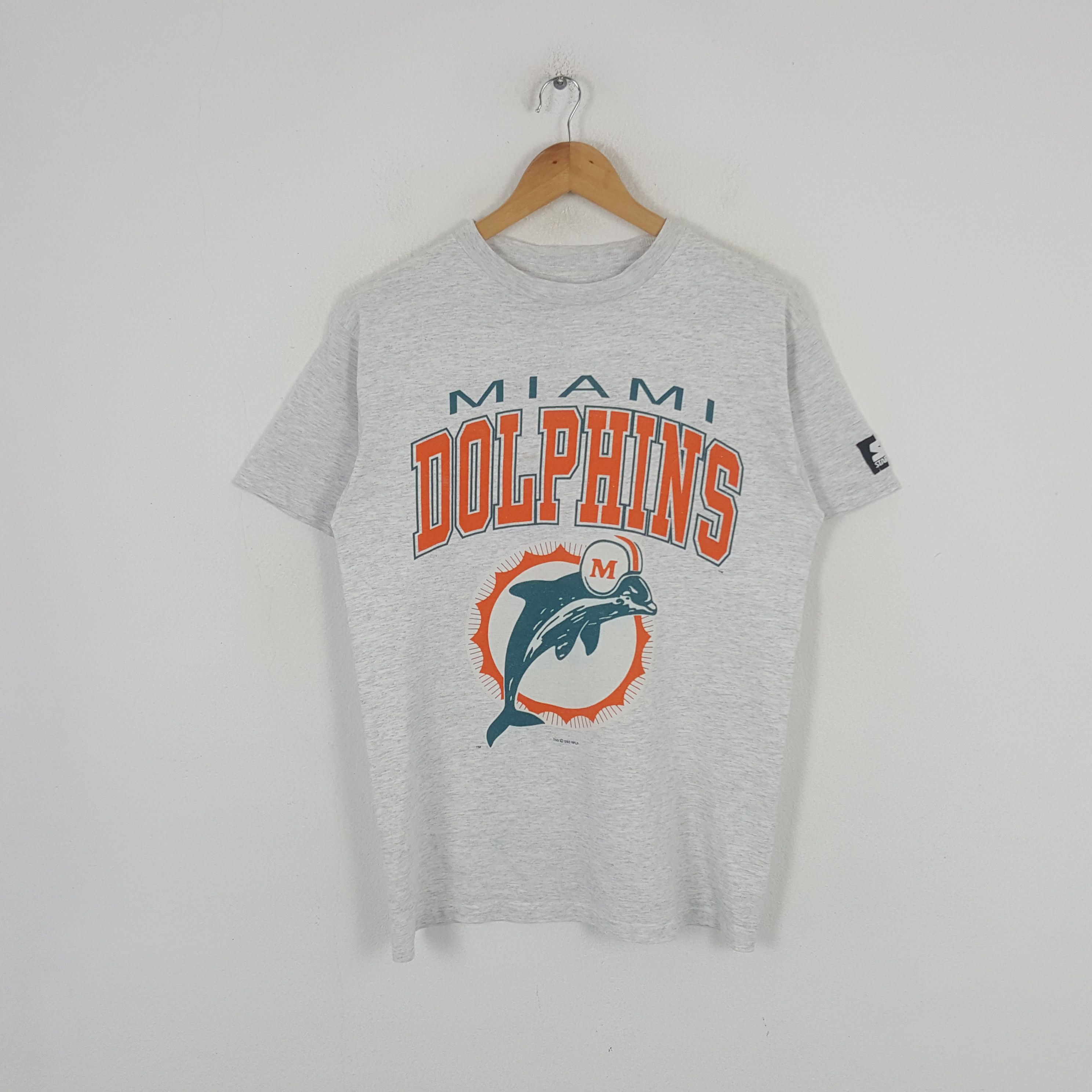NFL × Starter × Vintage Vintage Miami Dolphins American Football Team Tshirt C276N80 Size US M / EU 48-50 / 2 - 1 Thumbnail