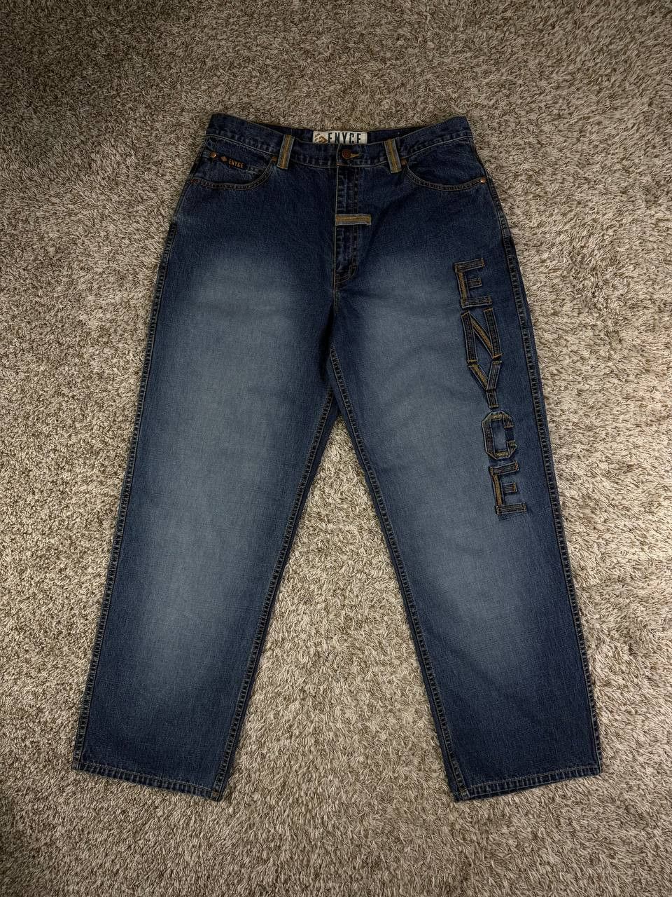 Enyce ENYCE Baggy Jeans Y2K Hip Hop Spellout Logo Stitched Size US 36 / EU 52 - 1 Thumbnail