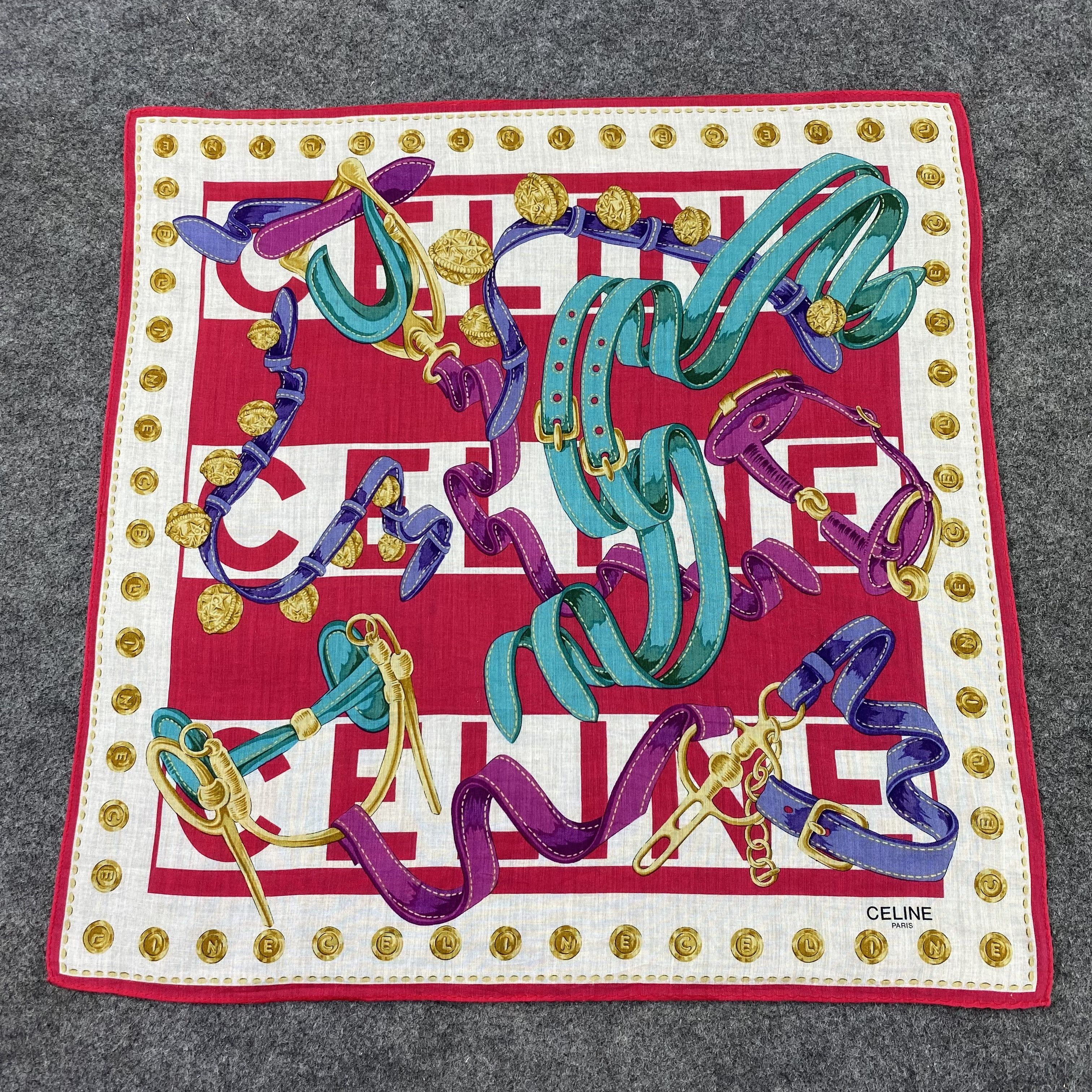 Celine Celine Handkerchief / Bandana / Neckerchief /Headscarf-B1152 Size ONE SIZE - 3 Thumbnail