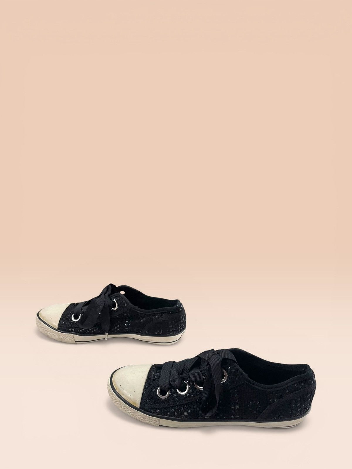 ASH ASH Limited Vicky Woven Black Sequin Sneakers Size US 8.5 / EU 41-42 - 2 Thumbnail