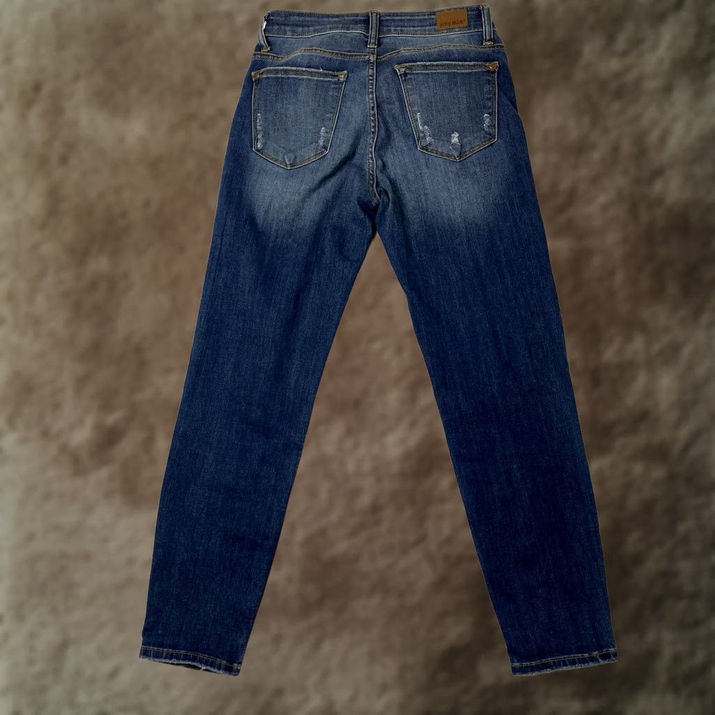 Vintage Judy Blue Relaxed Fit Crop Jeans Distressed Ripped Medium Wash 28x27 Size 28" / US 6 / IT 42 - 1 Thumbnail