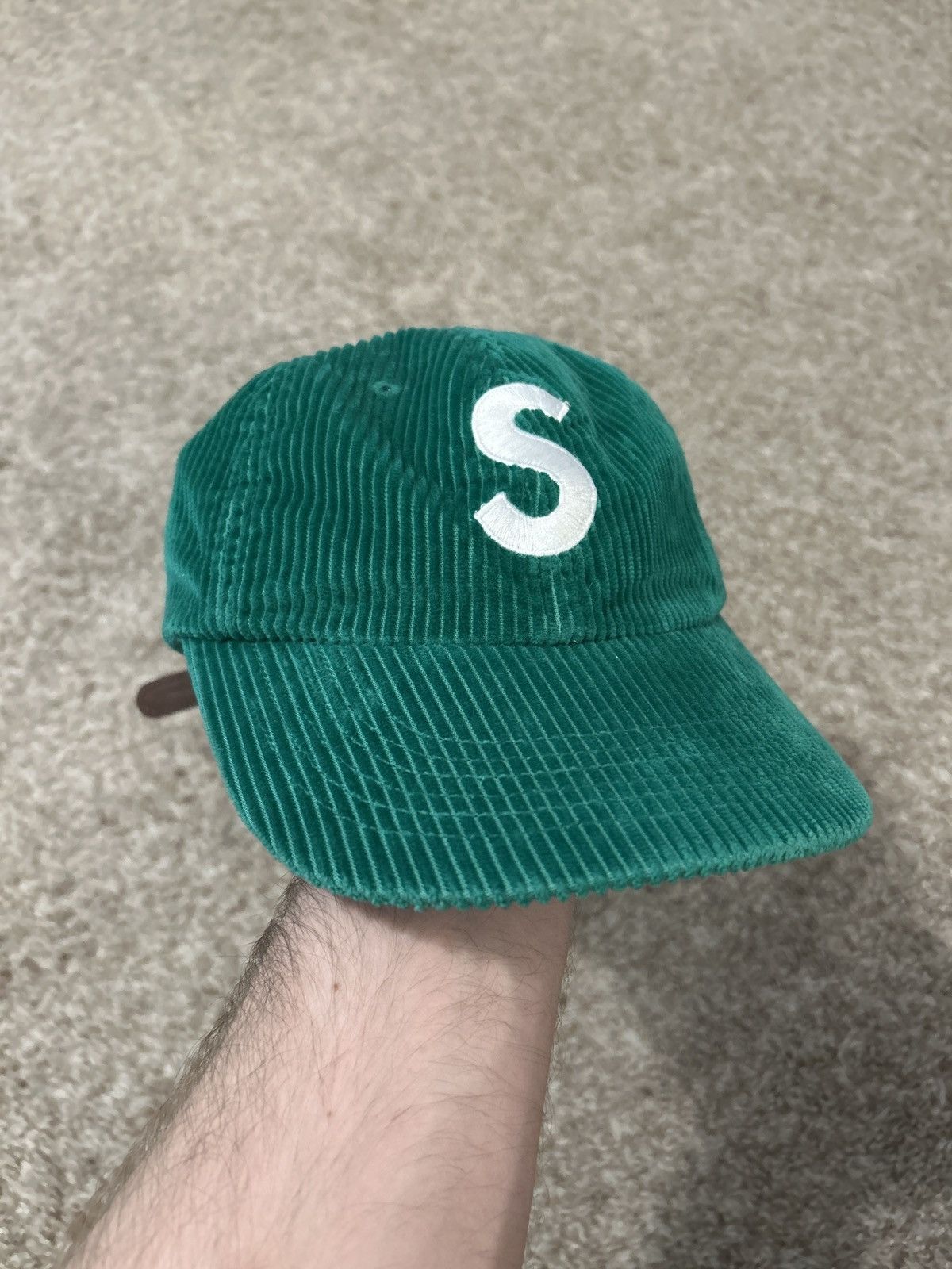 Supreme Supreme S Logo 6-panel Suede Olive FW16 | Grailed