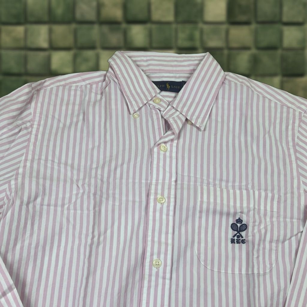 Polo Ralph Lauren Polo Ralph Lauren Button Up Shirt Mens Medium Pink Striped Size US XXL / EU 58 / 5 - 1 Thumbnail