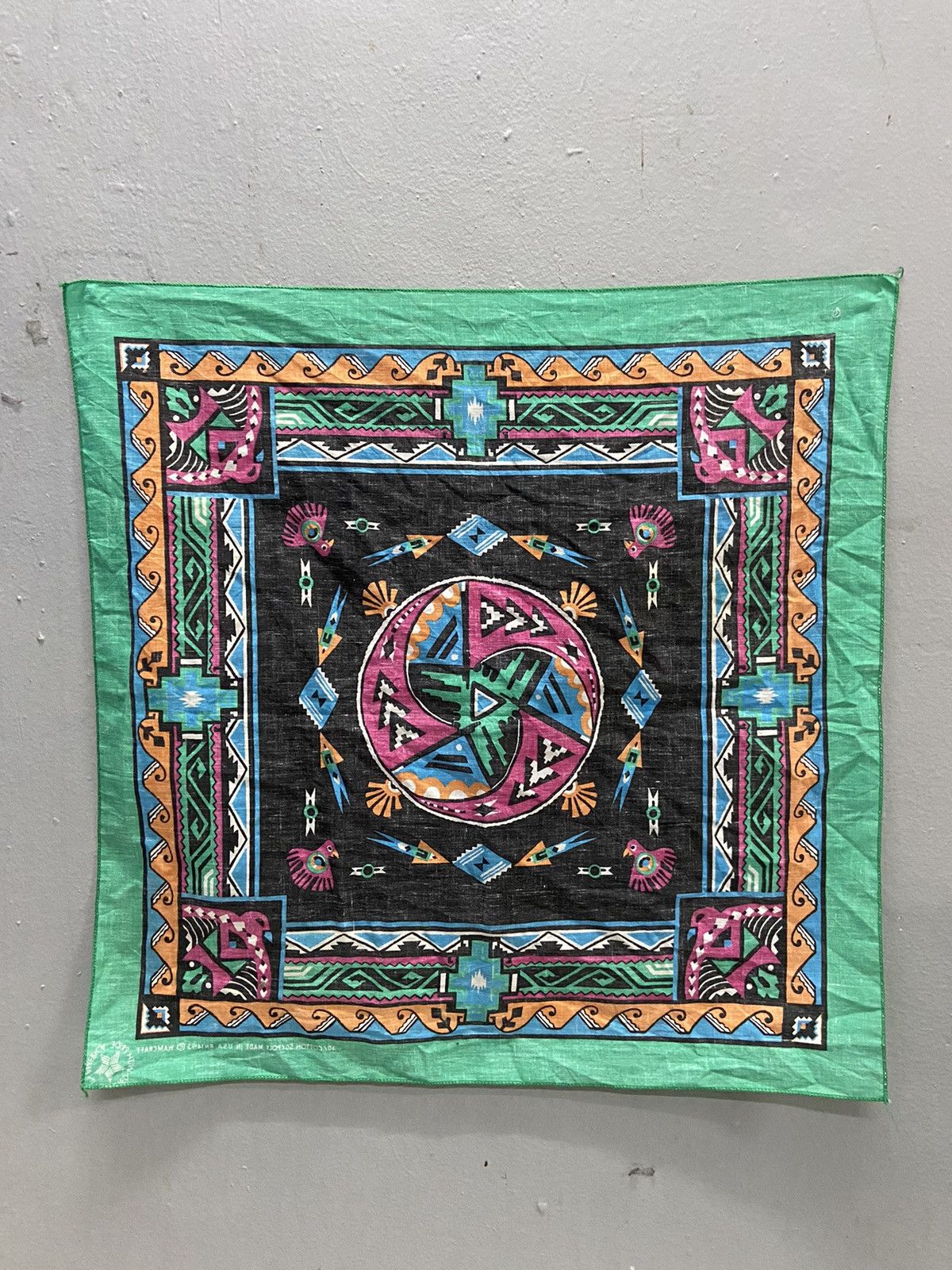 Vintage VINTAGE WAMCRAFT NATIVE AMERICAN THUNDERBIRD BANDANA Size ONE SIZE - 2 Thumbnail