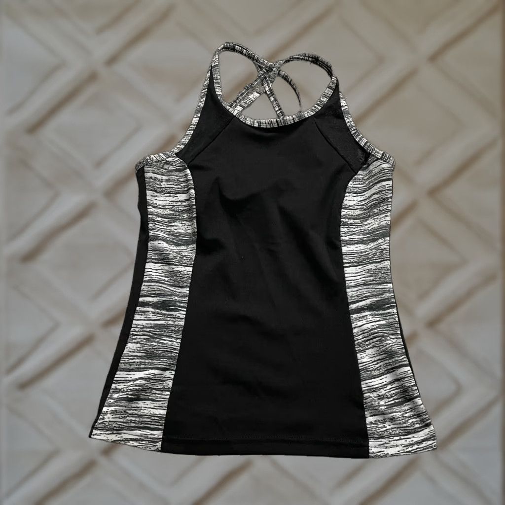 Vintage LA + Image Tank Women Medium Black Halter Crisscross Back Active Sports Size M / US 6-8 / IT 42-44 - 1 Thumbnail