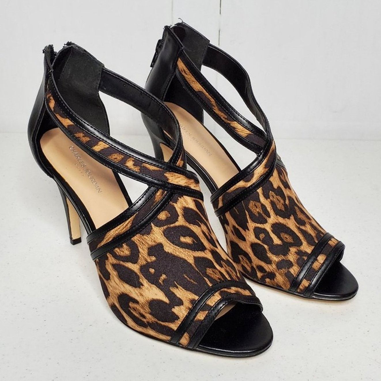 Charles Jourdan Charles Jourdan Paris Amy Leopard Print Peep Toe Heels 9.5 Size US 9.5 / IT 39.5 - 10 Thumbnail