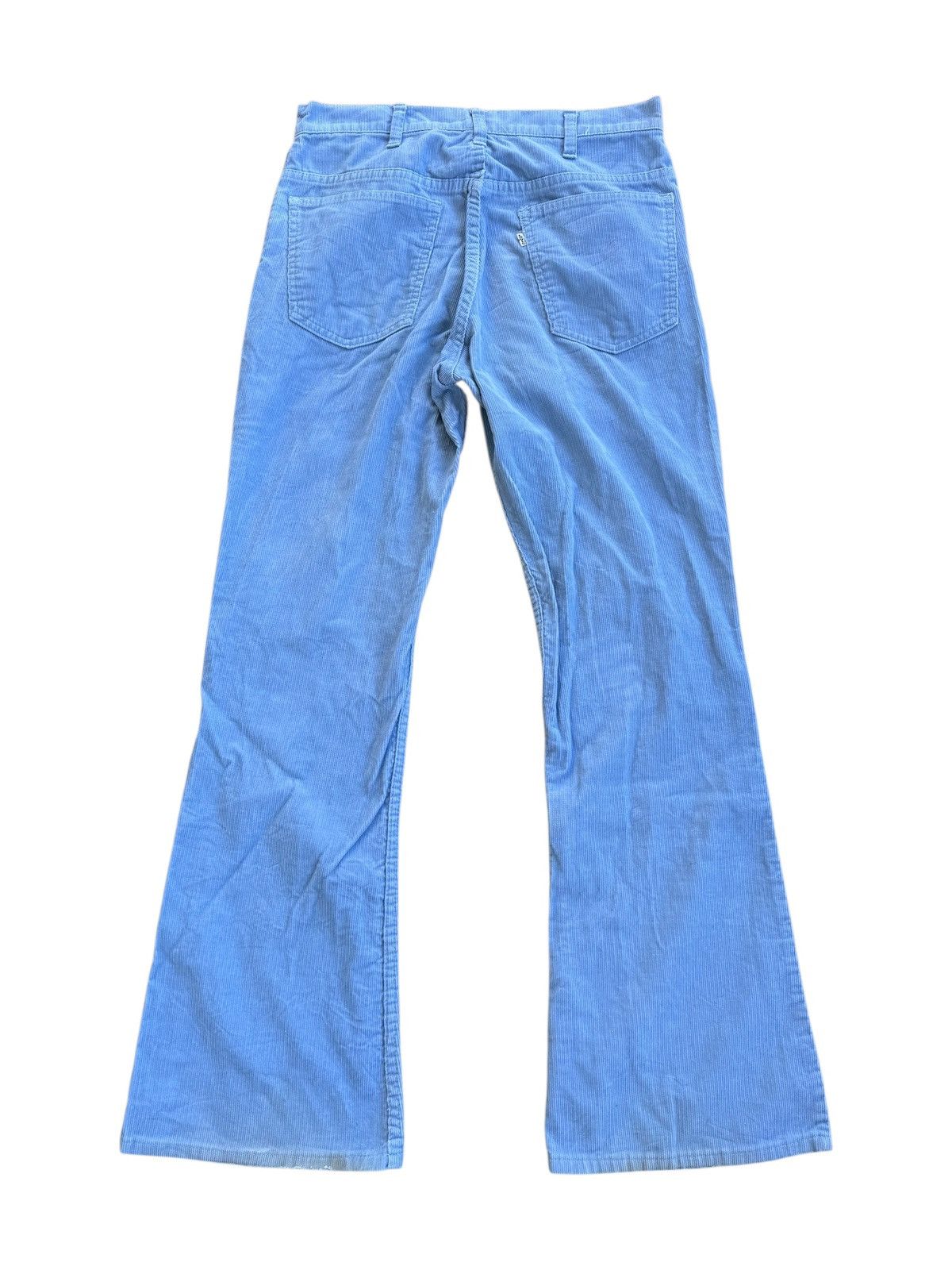 Levi's Vintage 1970s Levis Blue Corduroy Flare Pants Size US 30 / EU 46 - 9 Thumbnail
