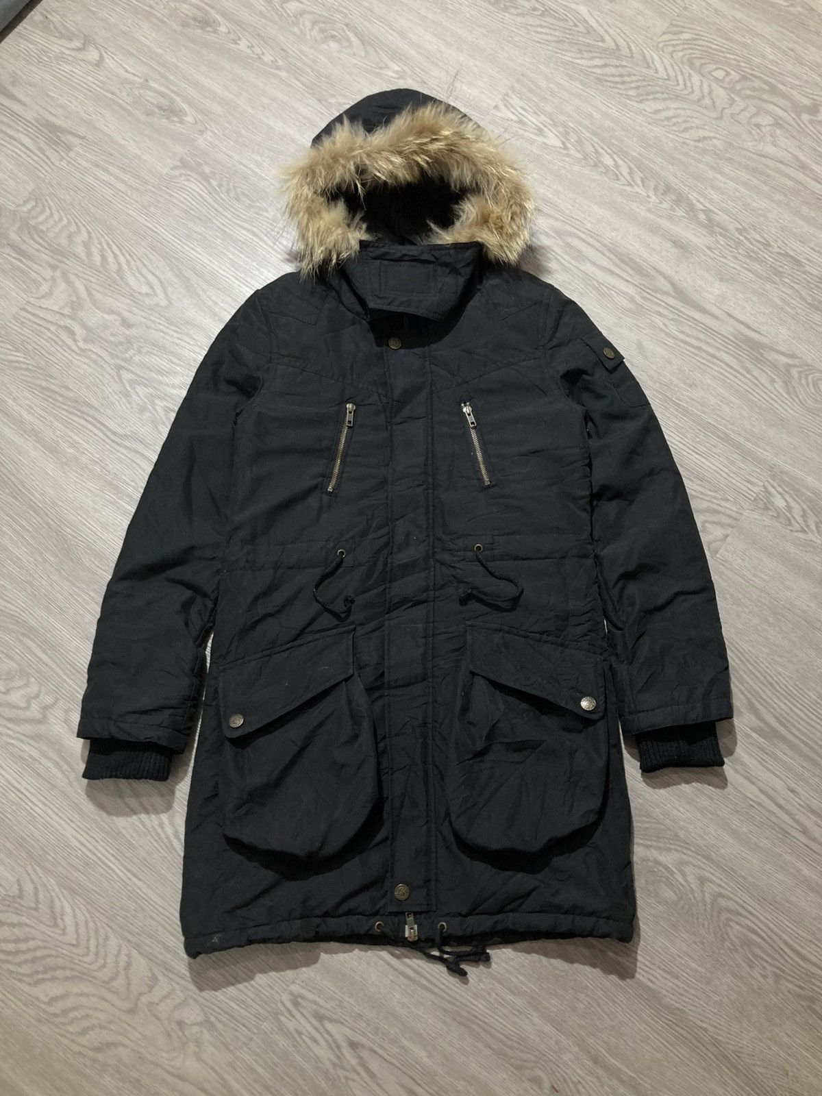 If Six Was Nine 2000s Banana Seven Down Fur Jacket Goa Apocalypse Style Size US S / EU 44-46 / 1 - 1 Thumbnail