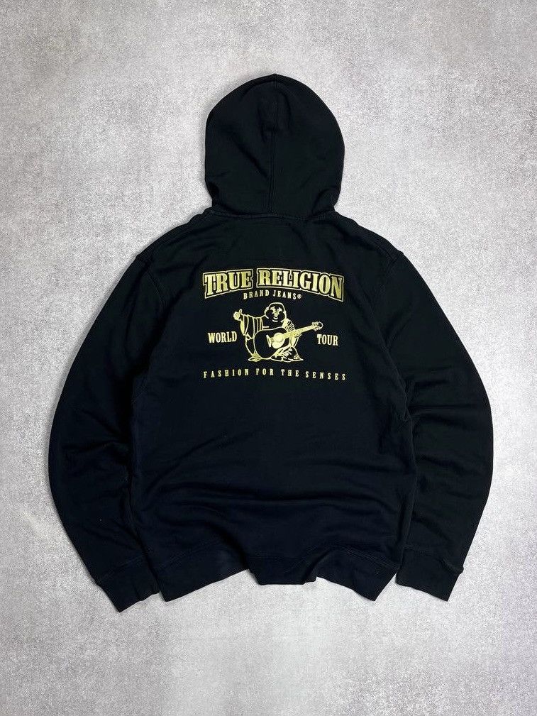 VINTAGE TRUE RELIGION CHIEF KEEF STYLE BOXY ZIP HOODIE Y2K