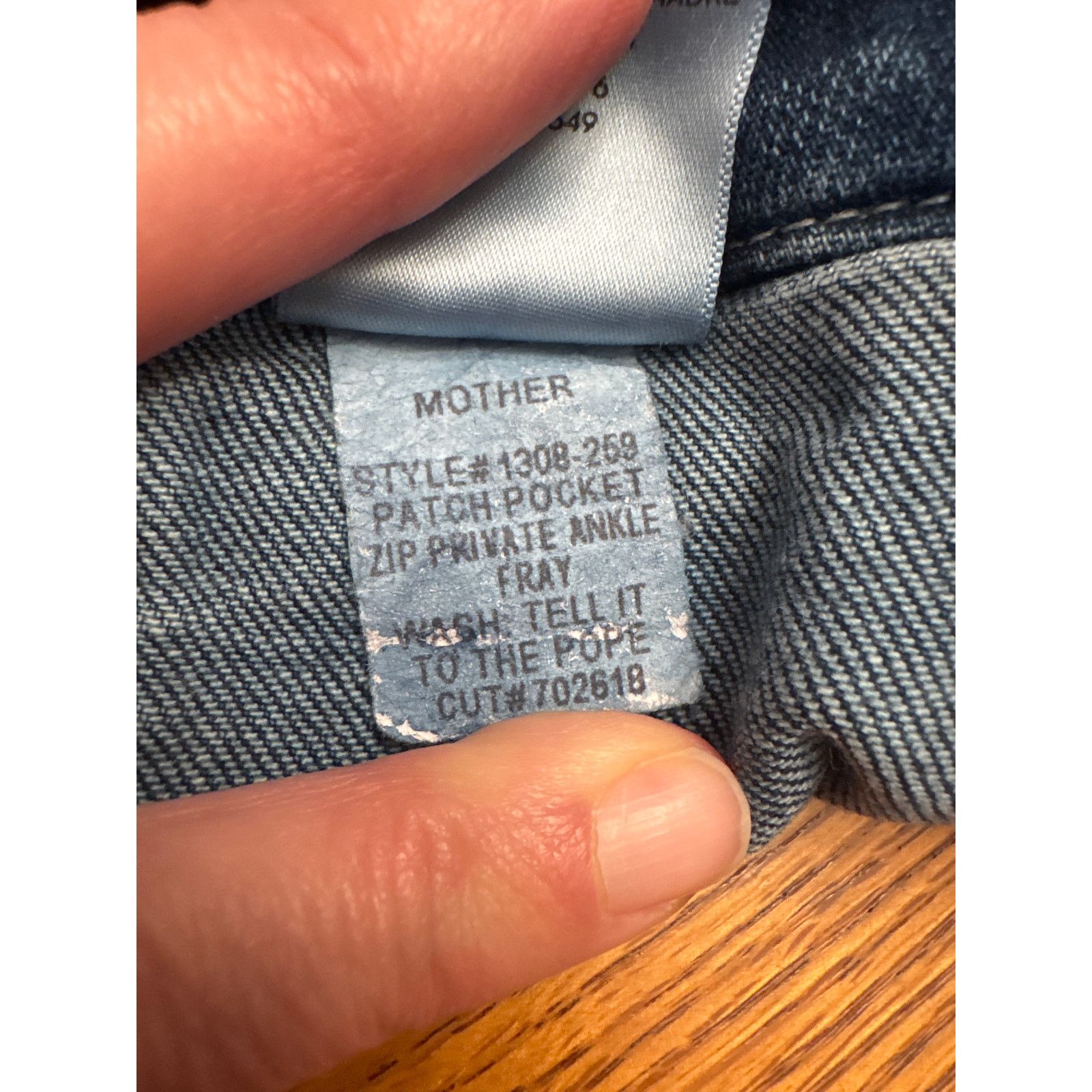 MOTHER Mother Superior Patch Pocket Zip Private Ankle Fray Jeans 30 Size 30" / US 8 / IT 44 - 9 Thumbnail