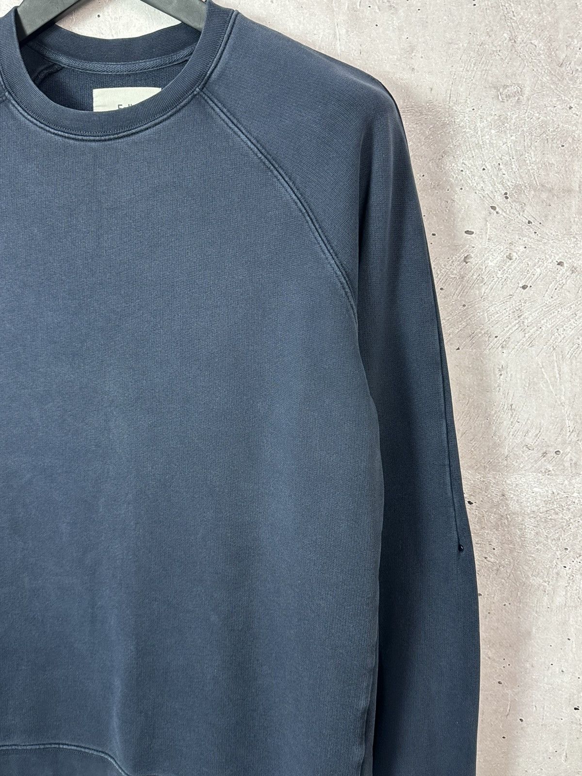 Folk Folk Navy Washed Cotton Crew Neck Long Sleeve Sweatshirt Size US M / EU 48-50 / 2 - 4 Thumbnail