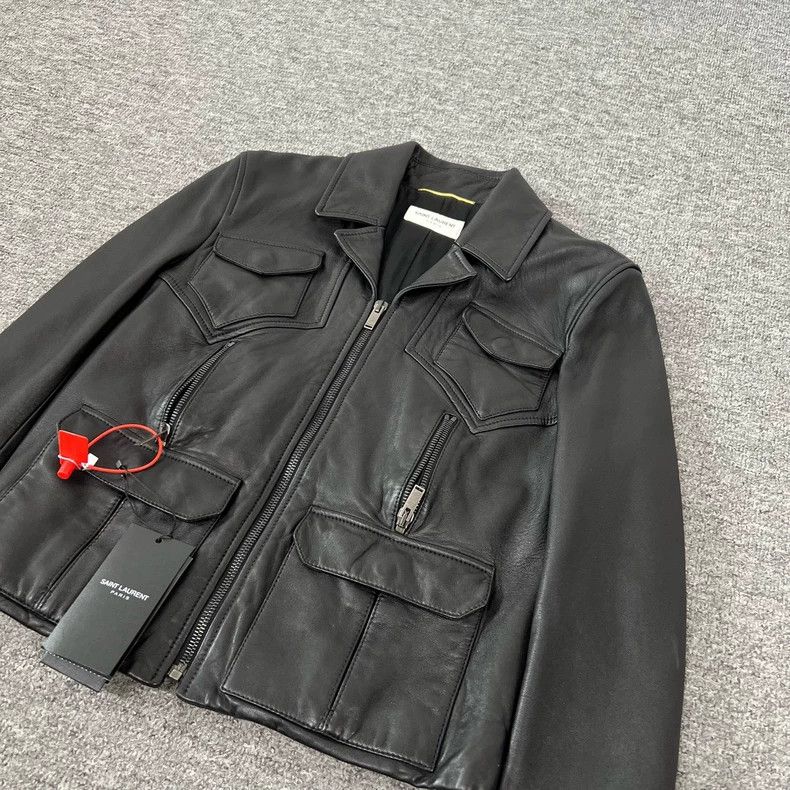 Saint Laurent Paris Saint Laurent Paris Motorcycle Leather Jacket Size XS / US 0-2 / IT 36-38 - 3 Thumbnail