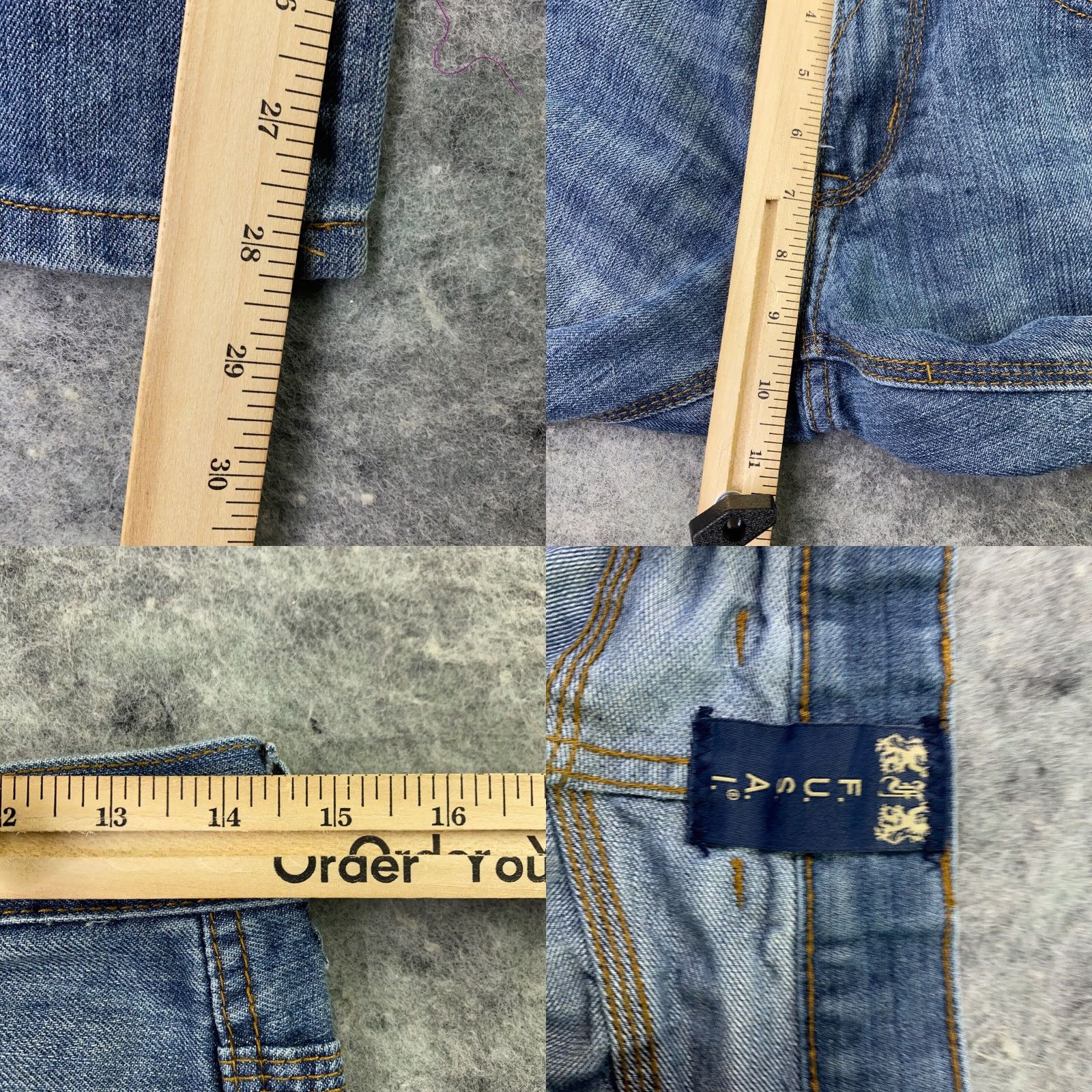 Vintage VINTAGE Fusai Jeans Mens 30 Blue Denim Straight Relaxed 28" Inseam 1997 90s Mens Size US 30 / EU 46 - 8 Thumbnail