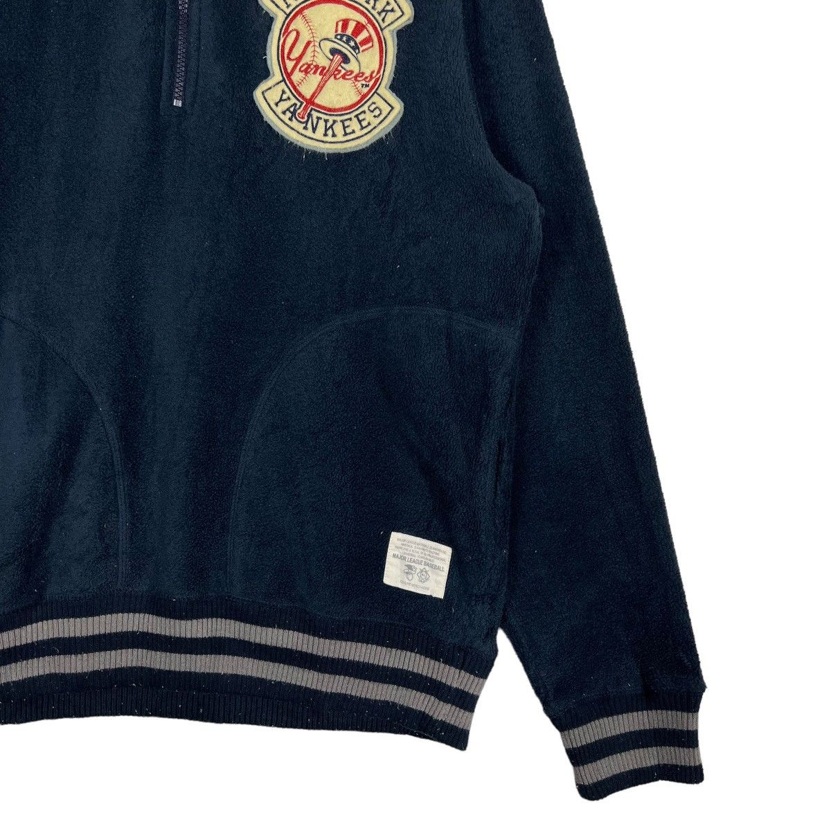 Japanese Brand 🔥 VINTAGE NEW YORK YANKEES MLB ANORAK FLEECE Size US XL / EU 56 / 4 - 5 Thumbnail