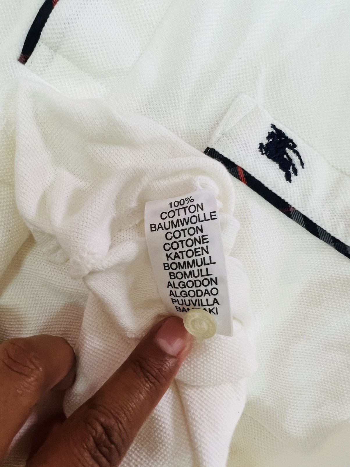 Burberry BURBERRYS POLO TSHIRT BUTTON WHITE MEDIUM ENGLAND Size US M / EU 48-50 / 2 - 6 Thumbnail