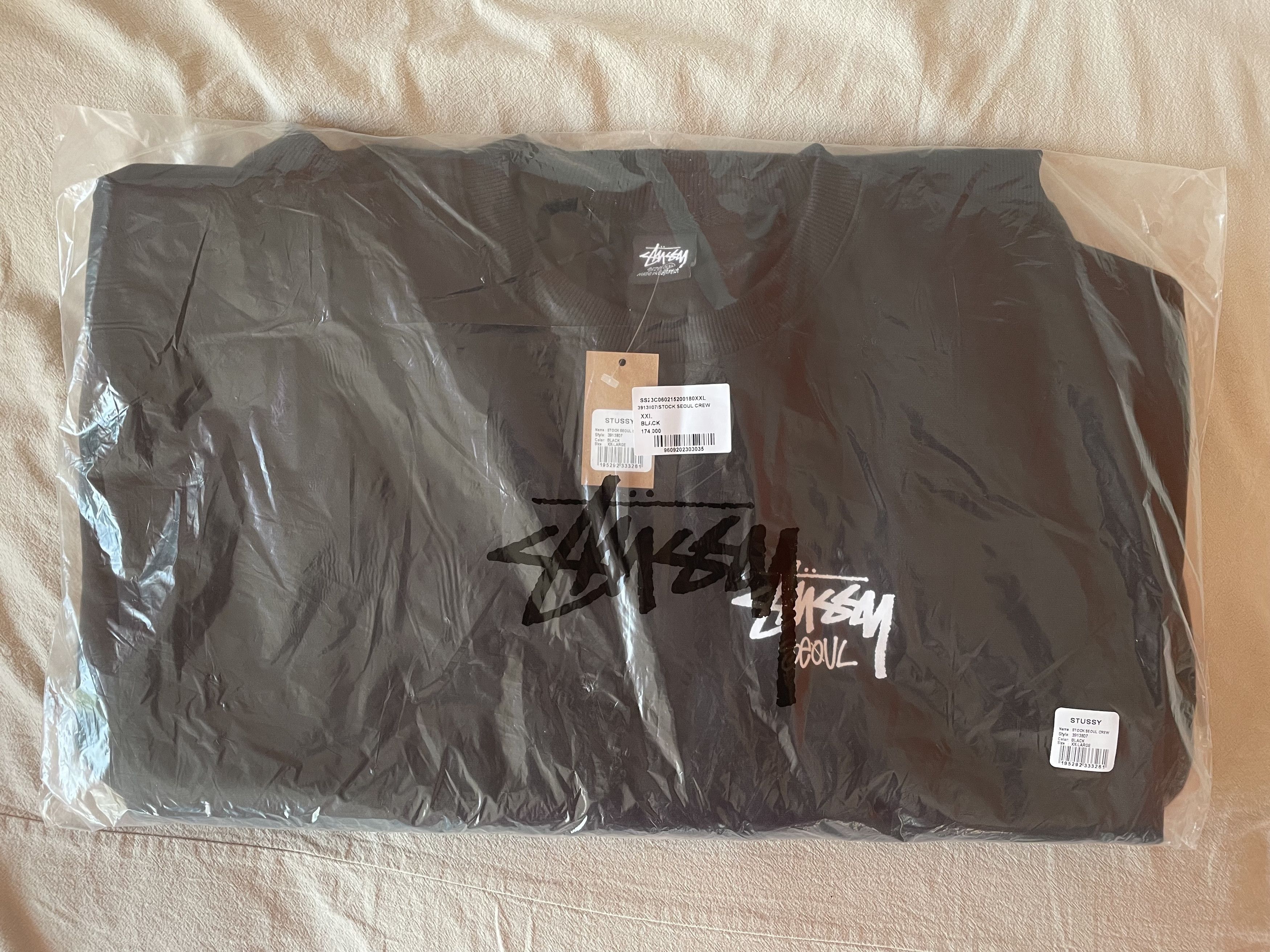 Stussy Seoul Crew Black 2023