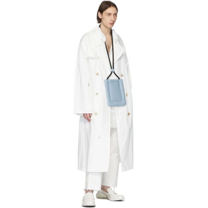 Maison Margiela o1y1124 Double-Breasted Nylon Coat in White Size US M / EU 48-50 / 2 - 5 Thumbnail