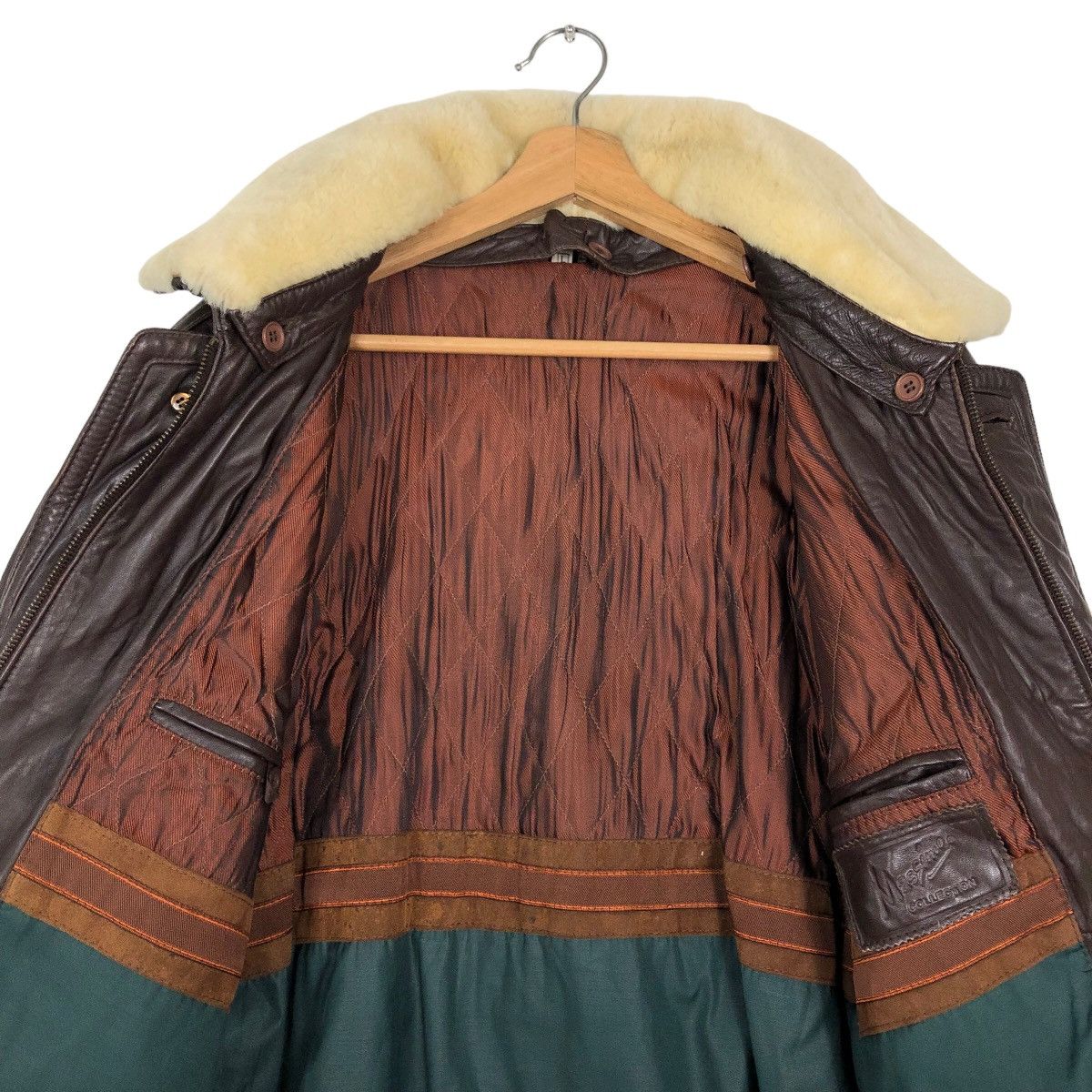 Genuine Leather 🔥90’s Vintage Bomber Leather Jacket Issey Miyake Collection Size US L / EU 52-54 / 3 - 10 Thumbnail