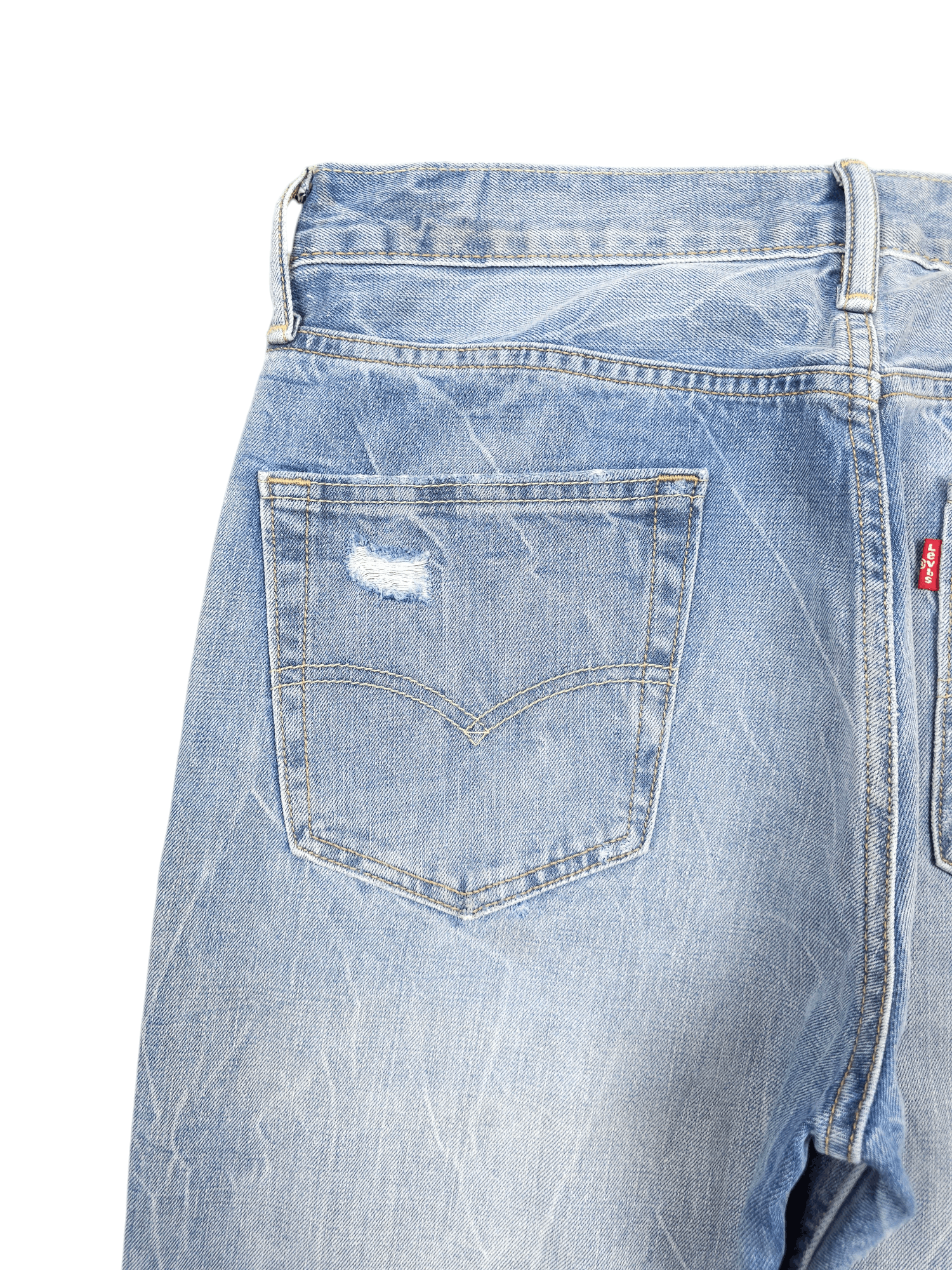 Levi's × Vintage 💎 33/32 Levi's 514 Vintage 90's Ripped Jeans 501 Straight Size US 33 - 9 Thumbnail