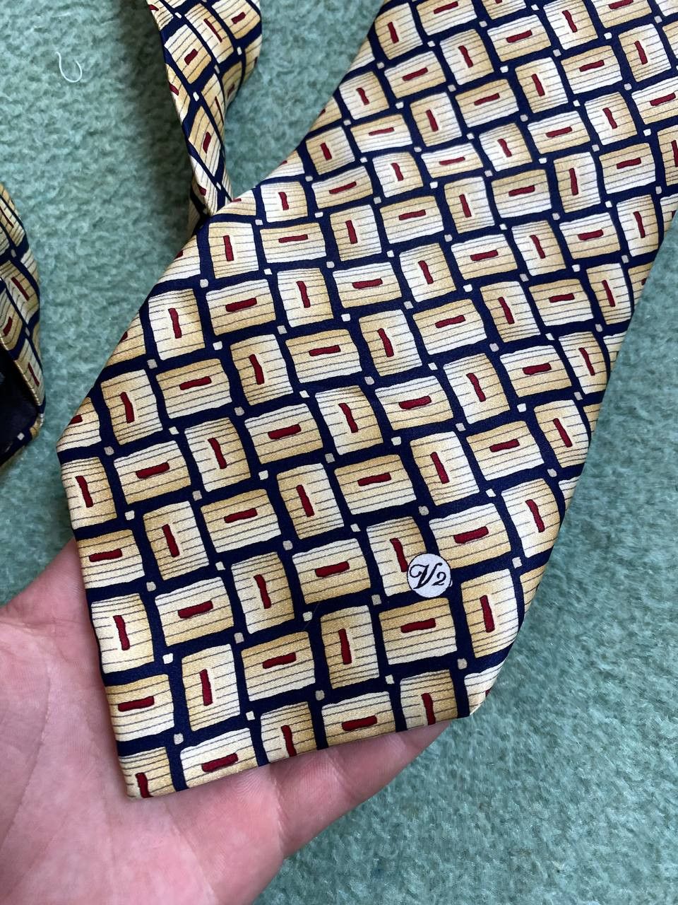Versace Tie Vintage Versace One size luxury Y2K Size ONE SIZE - 9 Thumbnail
